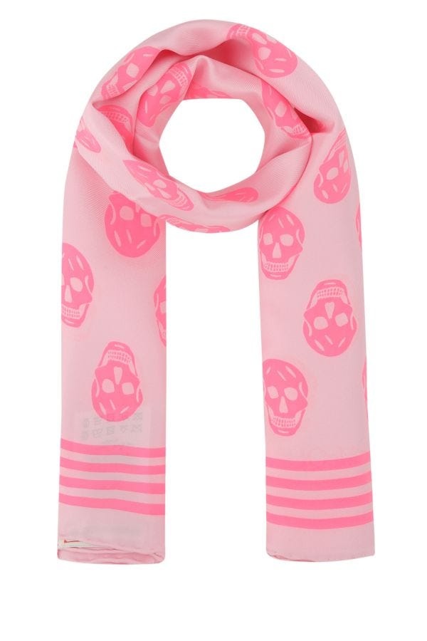 ALEXANDER MCQUEEN Printed Silk Foulard - 1