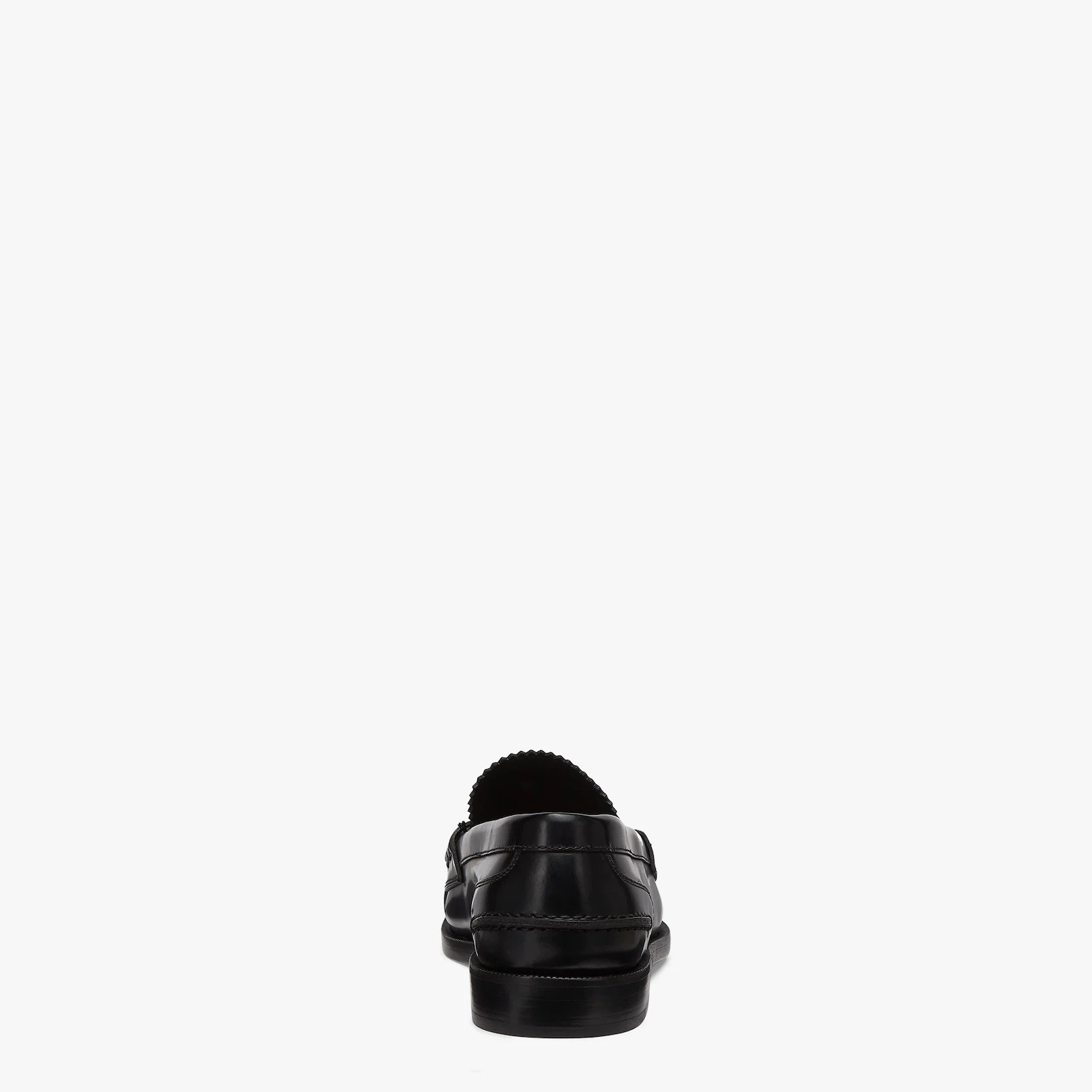 Black leather loafers - 3