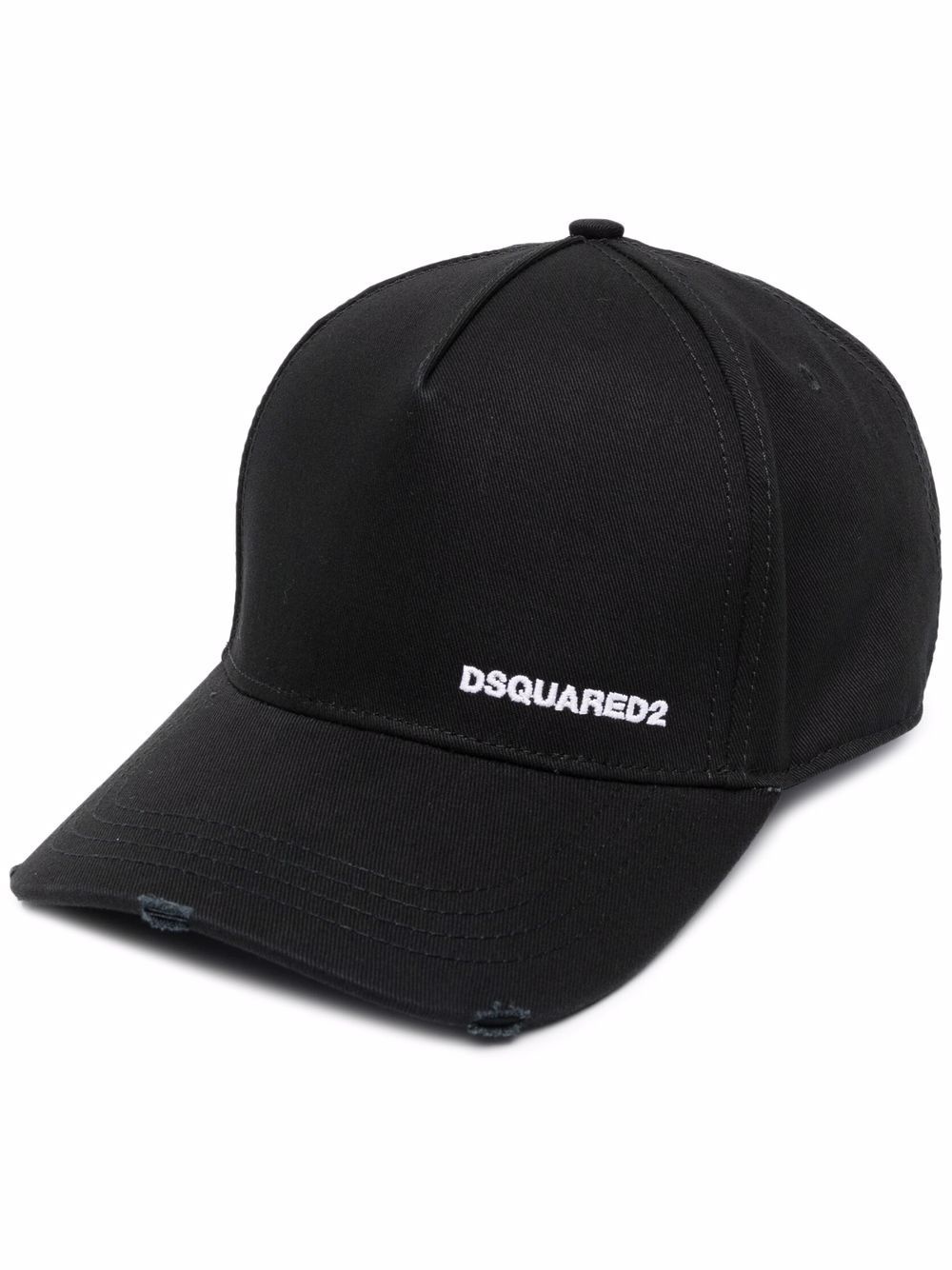 embroidered-logo six-panel cap - 1