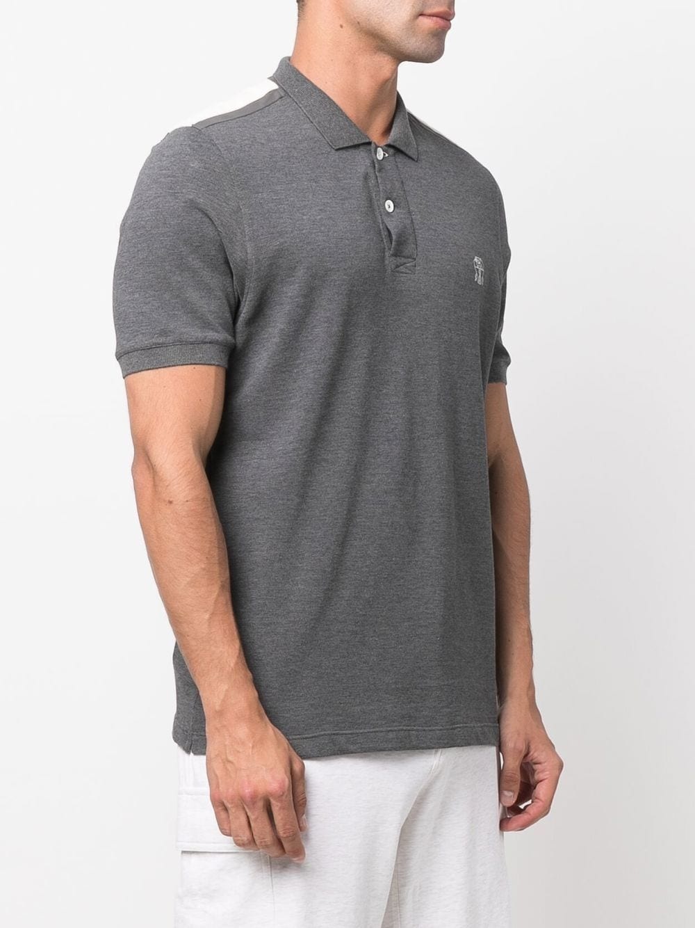 logo-print cotton polo shirt - 3