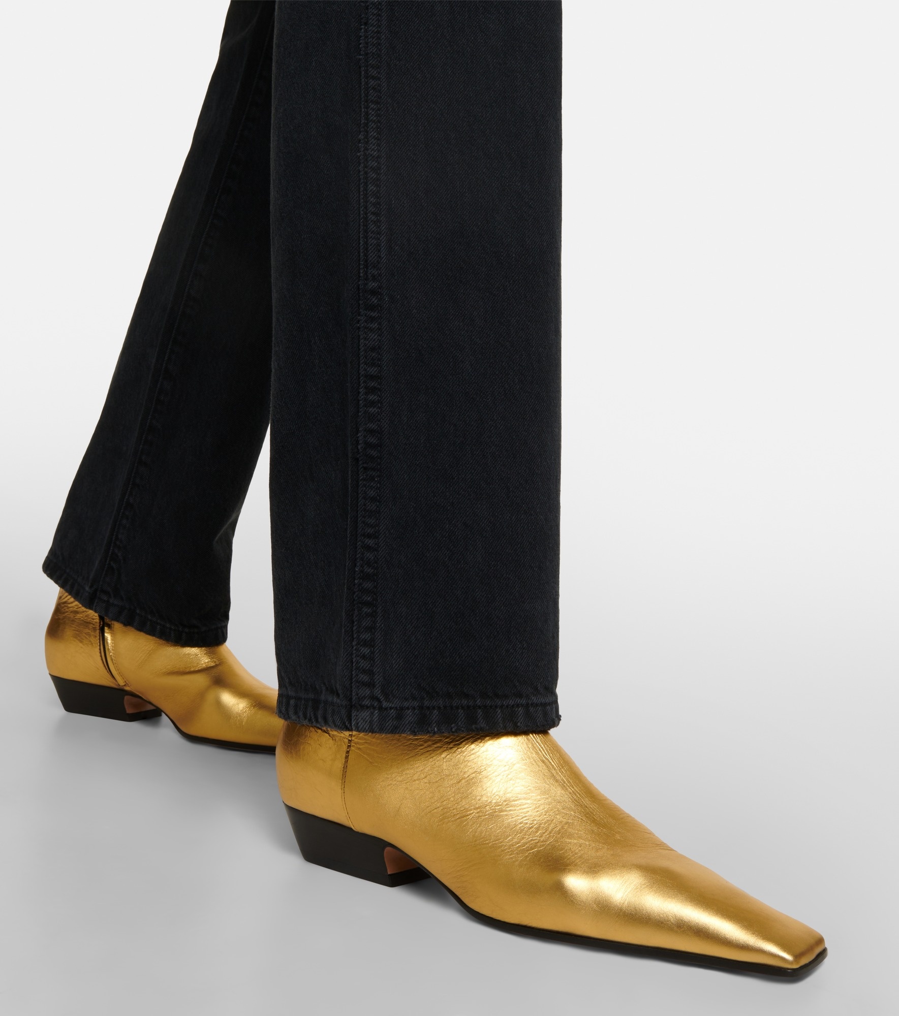 Marfa metallic leather ankle boots - 4