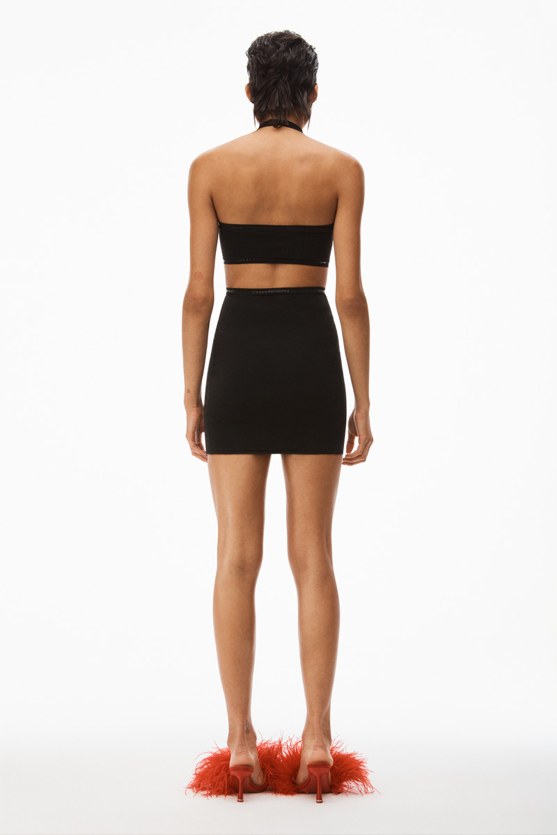 LOGO HALTER DRESS IN VISCOSE KNIT 5