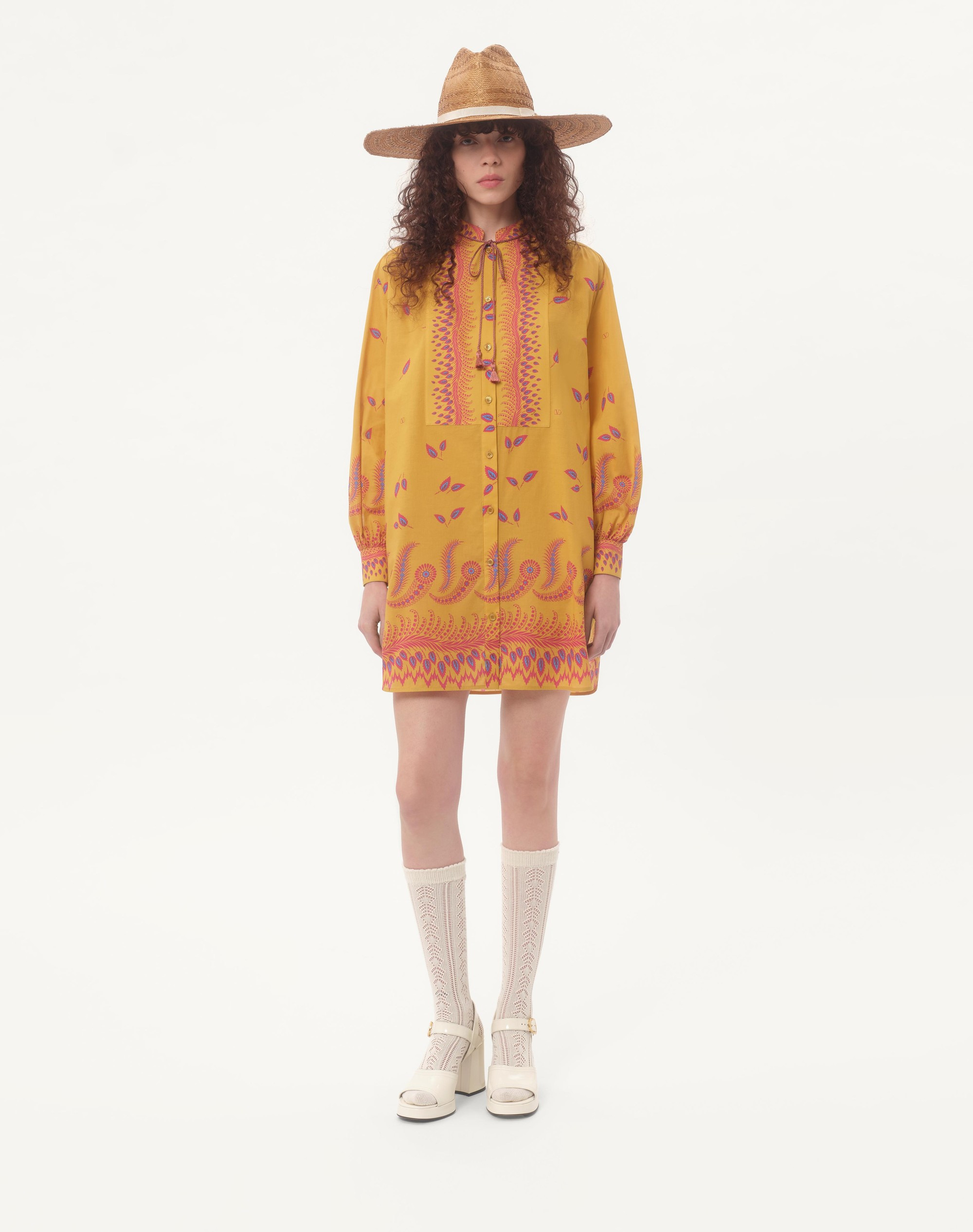 SHORT DRESS IN VOYAGE IMAGINAIRE MUSLIN - 2