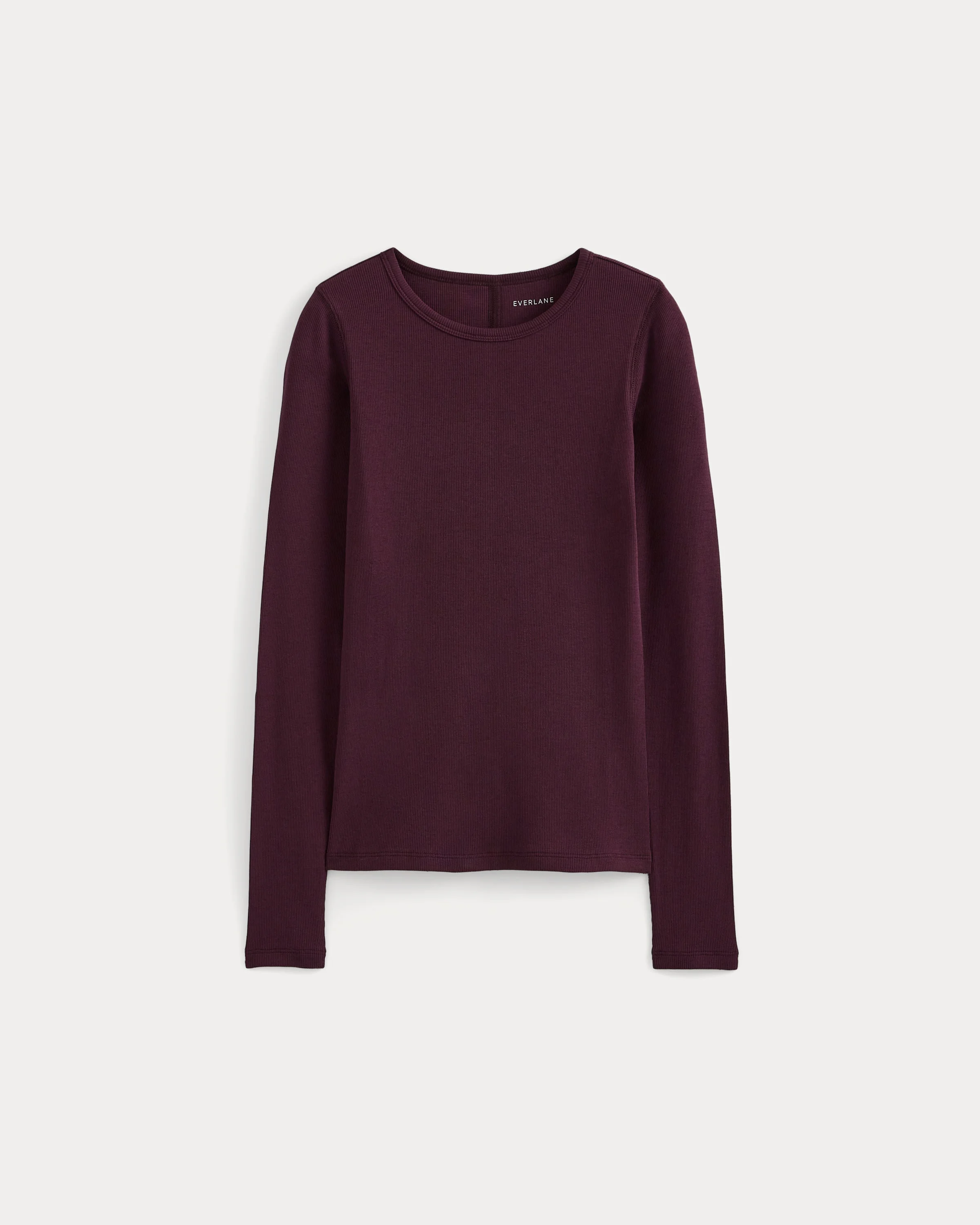 THE LUXE RIB LONG-SLEEVE CREW - 1