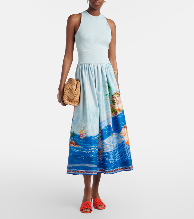 ALÉMAIS Printed cotton midi dress outlook