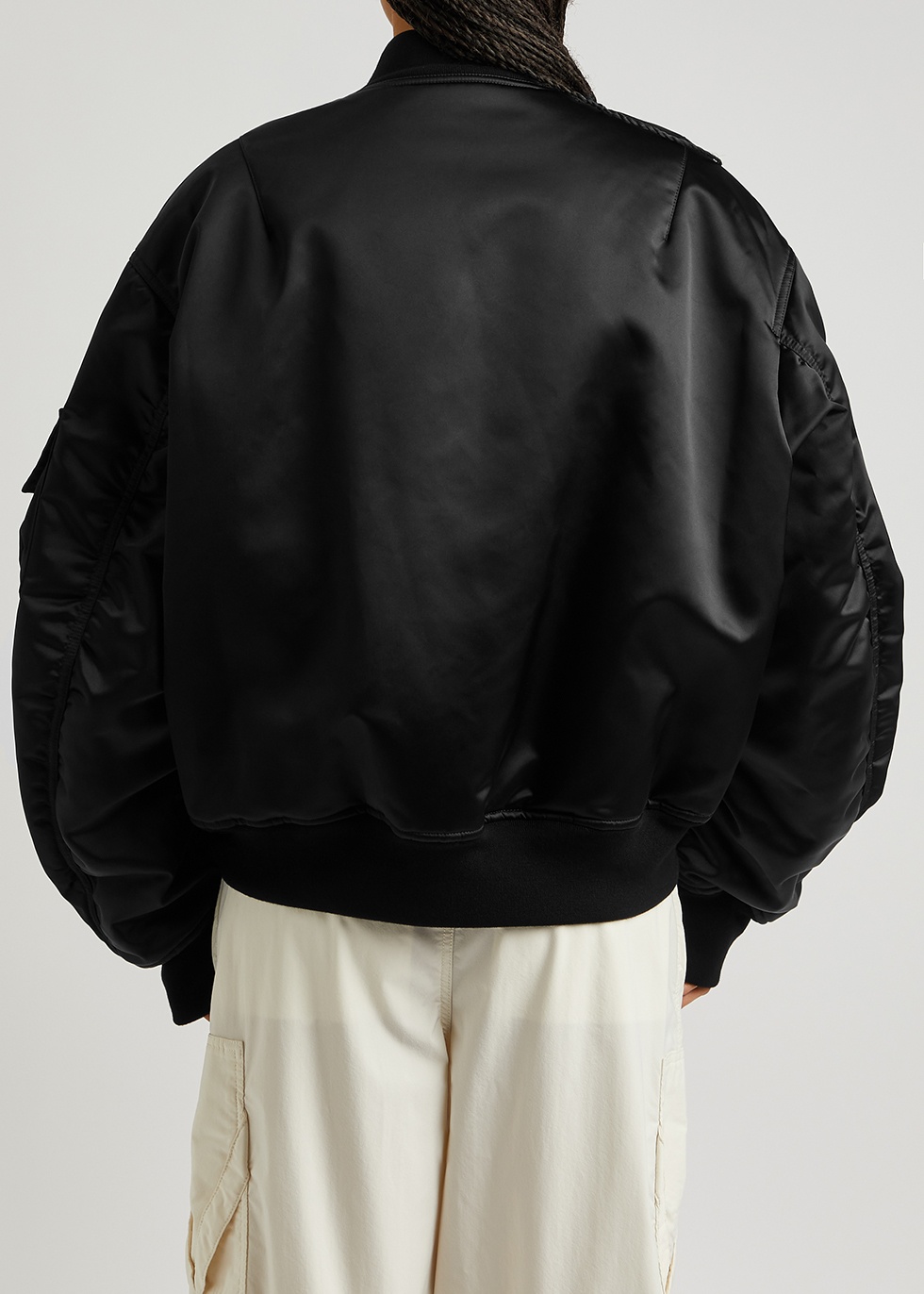 Gucci // Navy Nylon Reversible Monogram Bomber Jacket – VSP