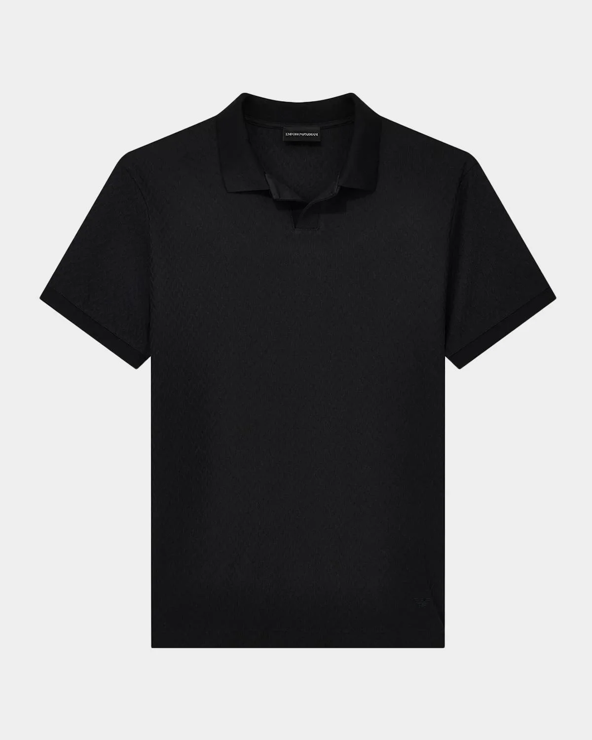 Geometric Textured Jacquard Polo Shirt - 1