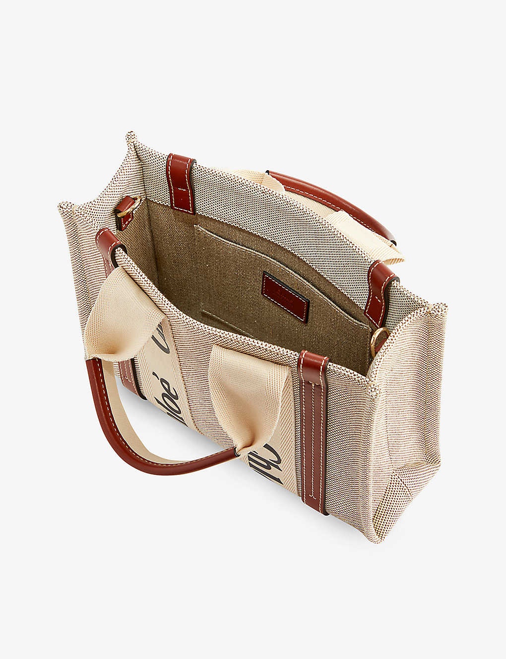 Woody small linen cross-body bag - 4