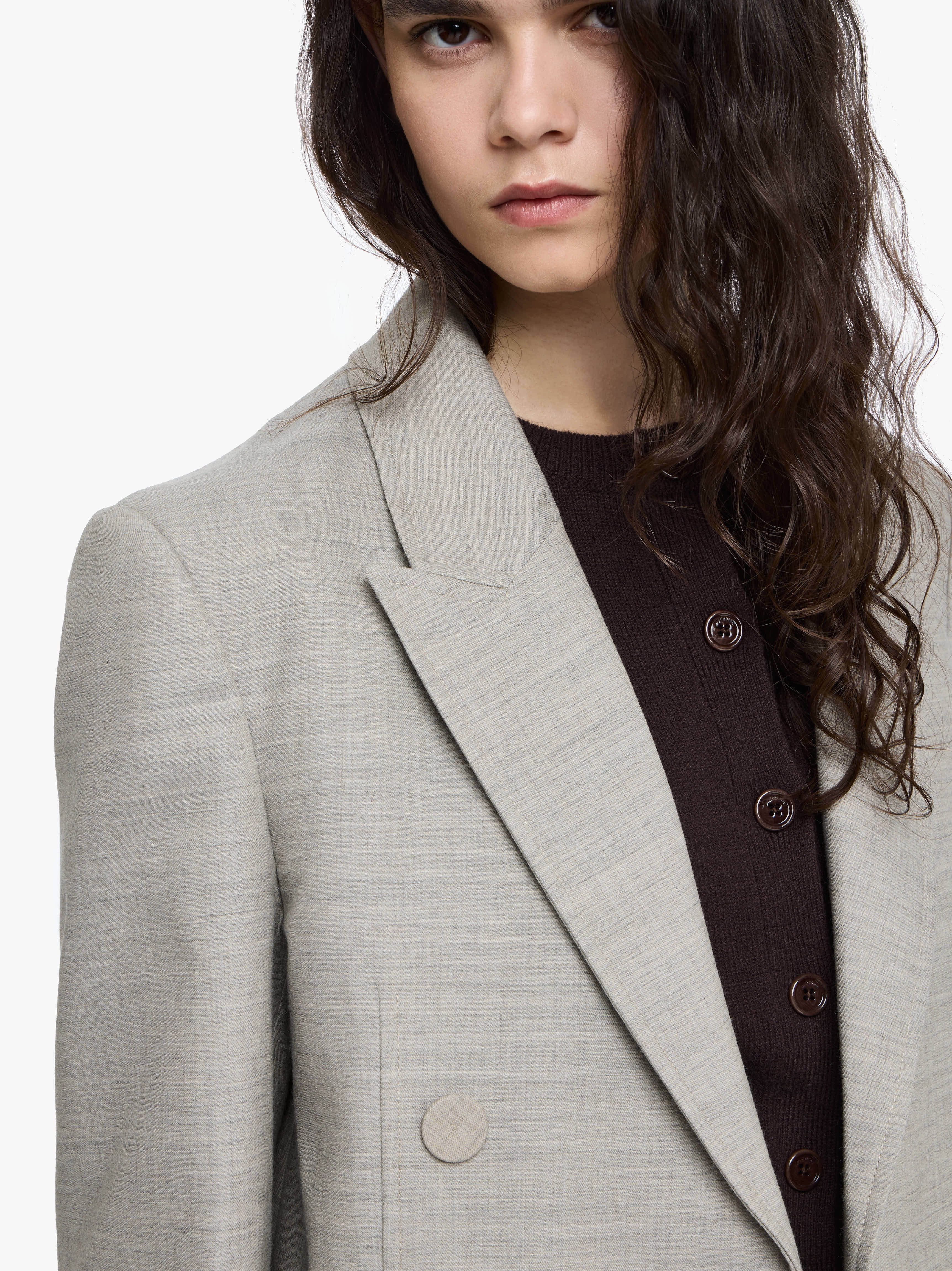 DOUBLE BREASTED TAILORED JACKET - 5