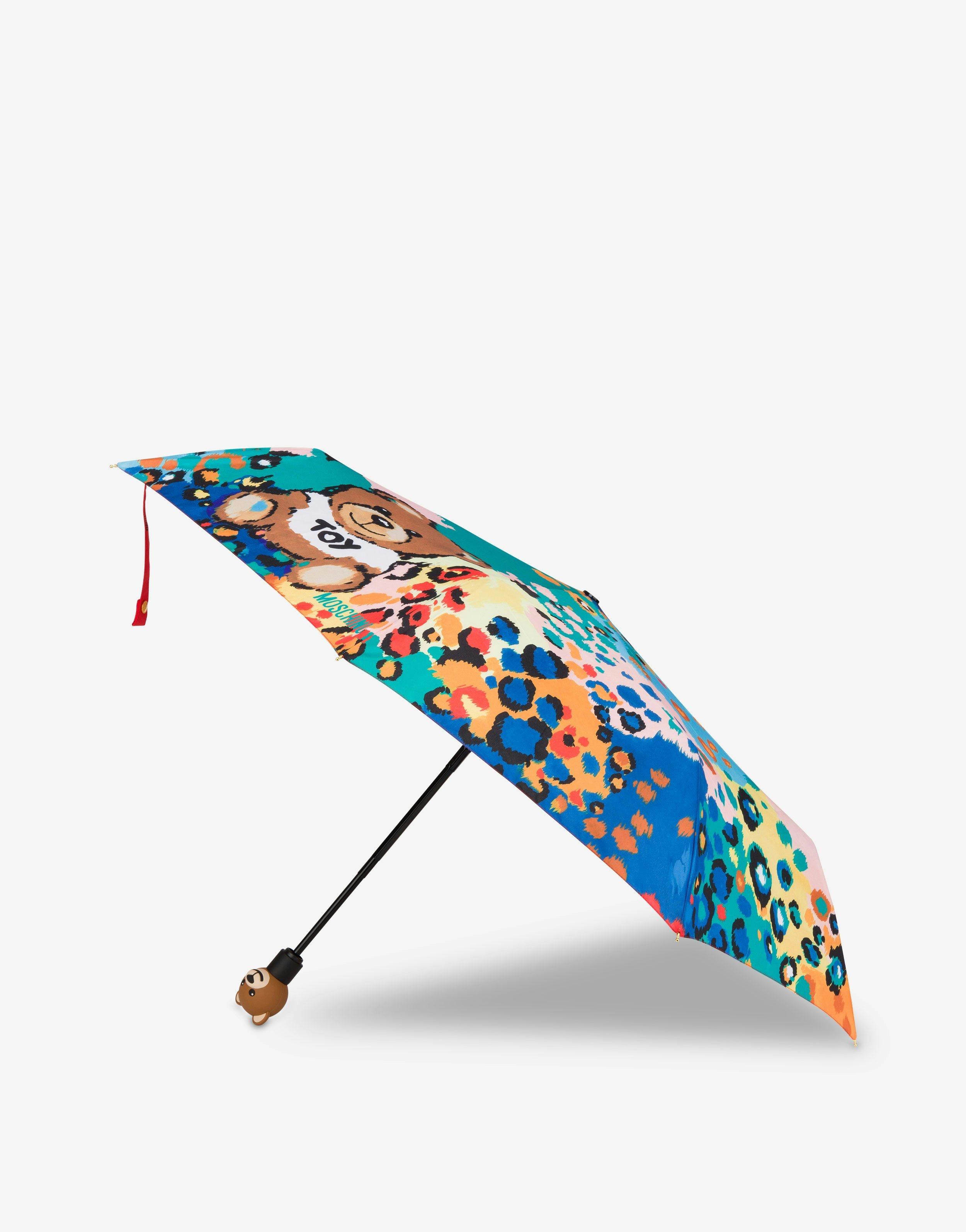 MULTICOLOR LEOPARD OPEN & CLOSE UMBRELLA - 3