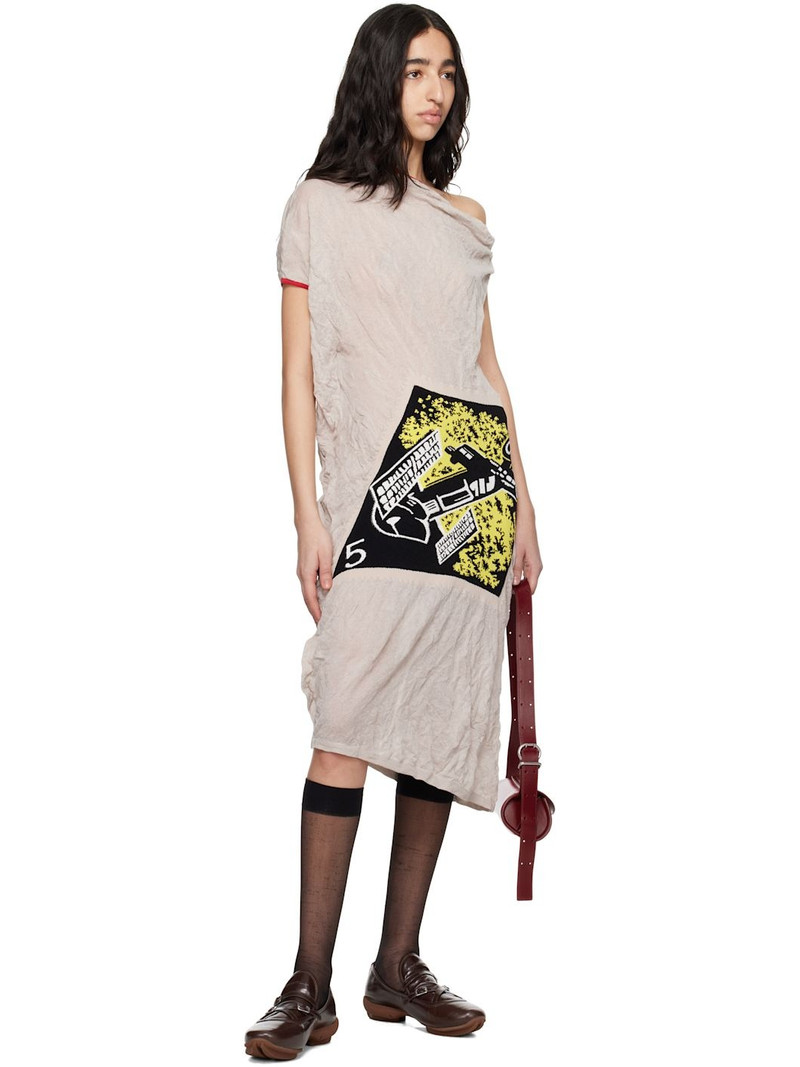 Kiko Kostadinov Gray Satellite Knit Midi Dress outlook