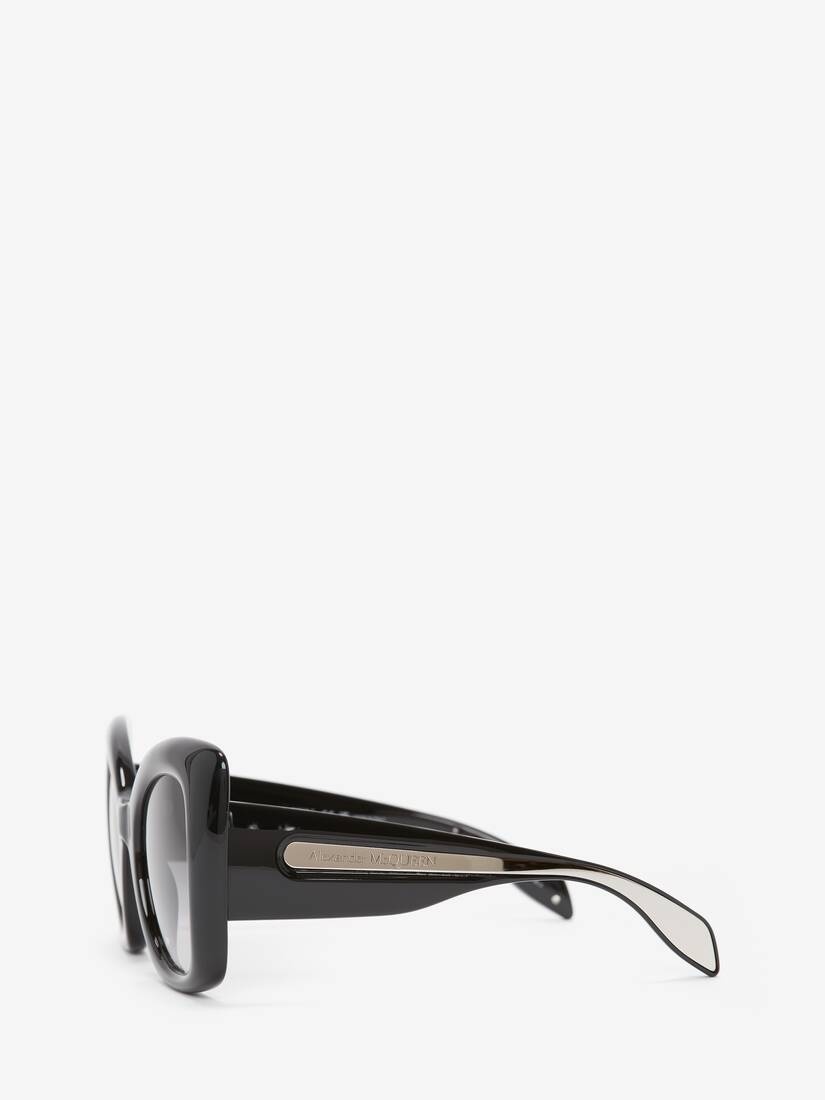 Women's The Curve Butterfly Sunglasses in Black - 2