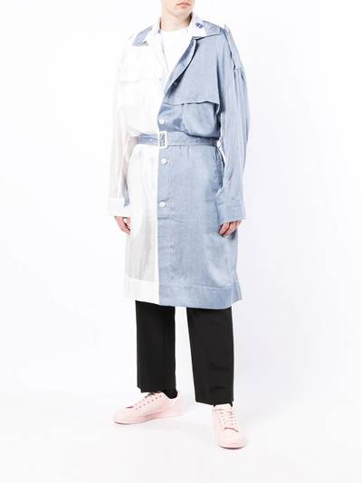 FENG CHEN WANG two-tone trench coat outlook