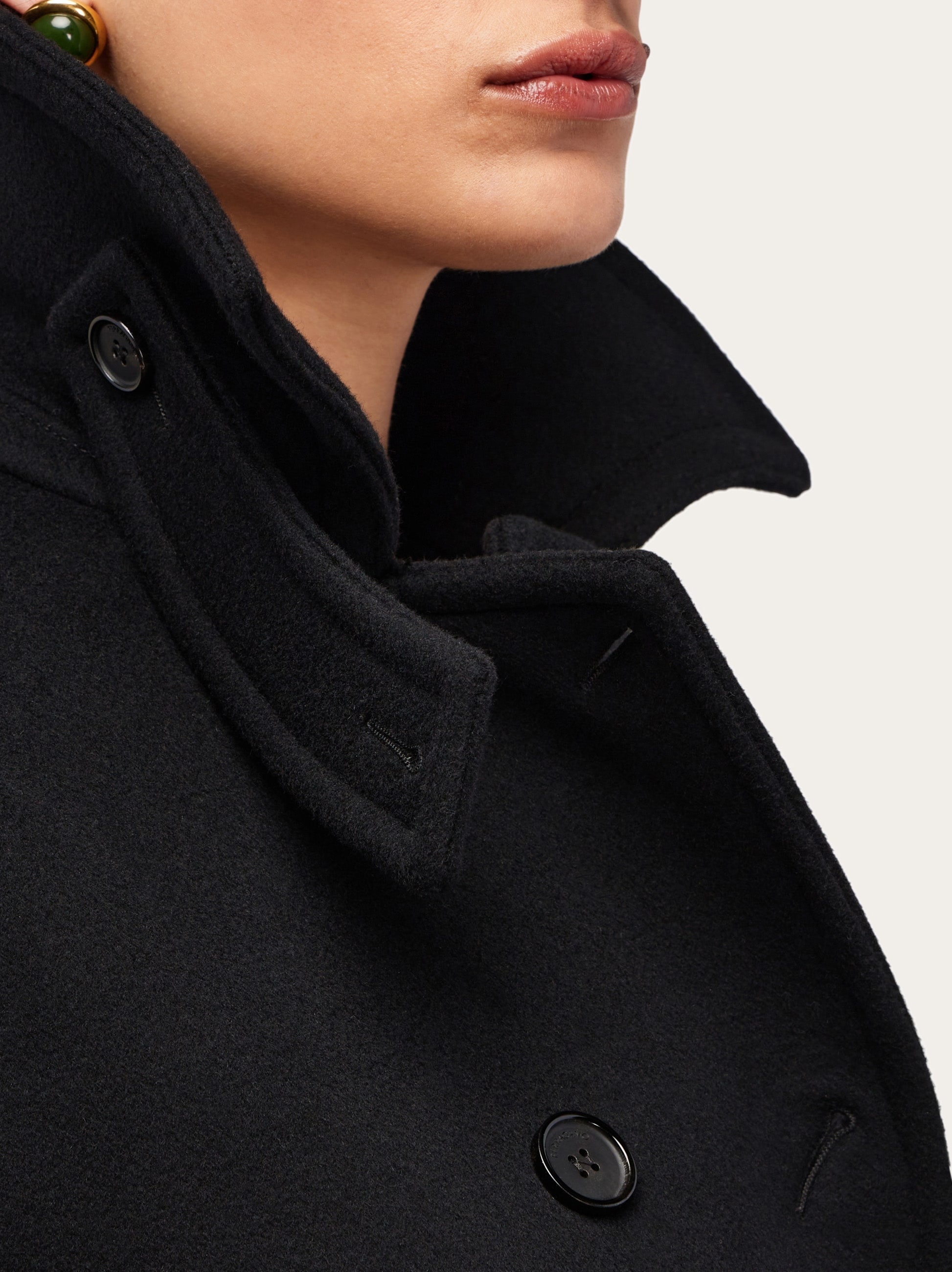 Cashmere blend double breasted coat - 5