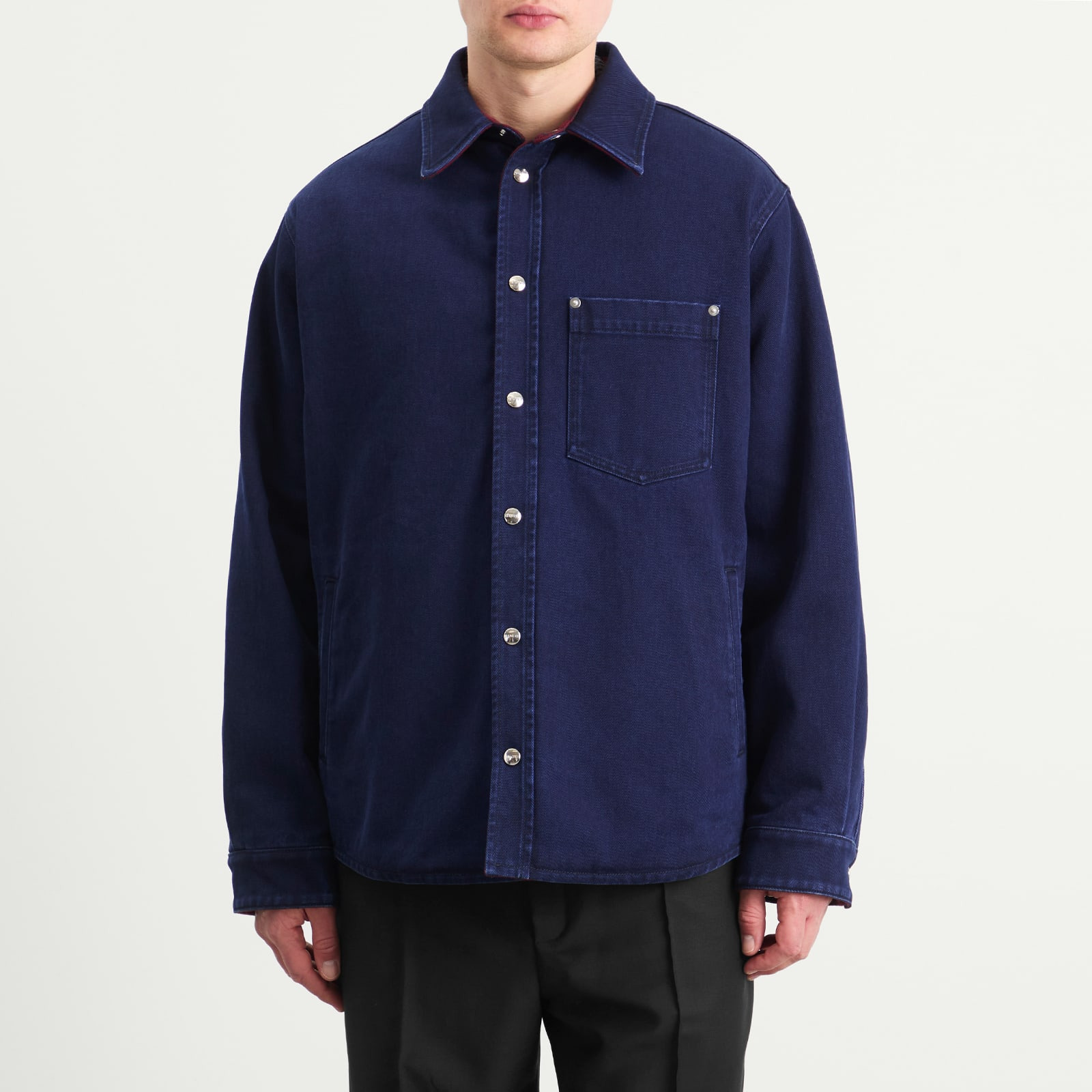 Gucci Denim Check Reversible GG Flannel Overshirt - 2