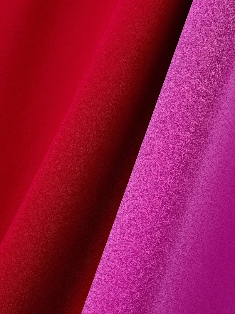 Maite one-shoulder cape-effect two-tone cady maxi dress 4