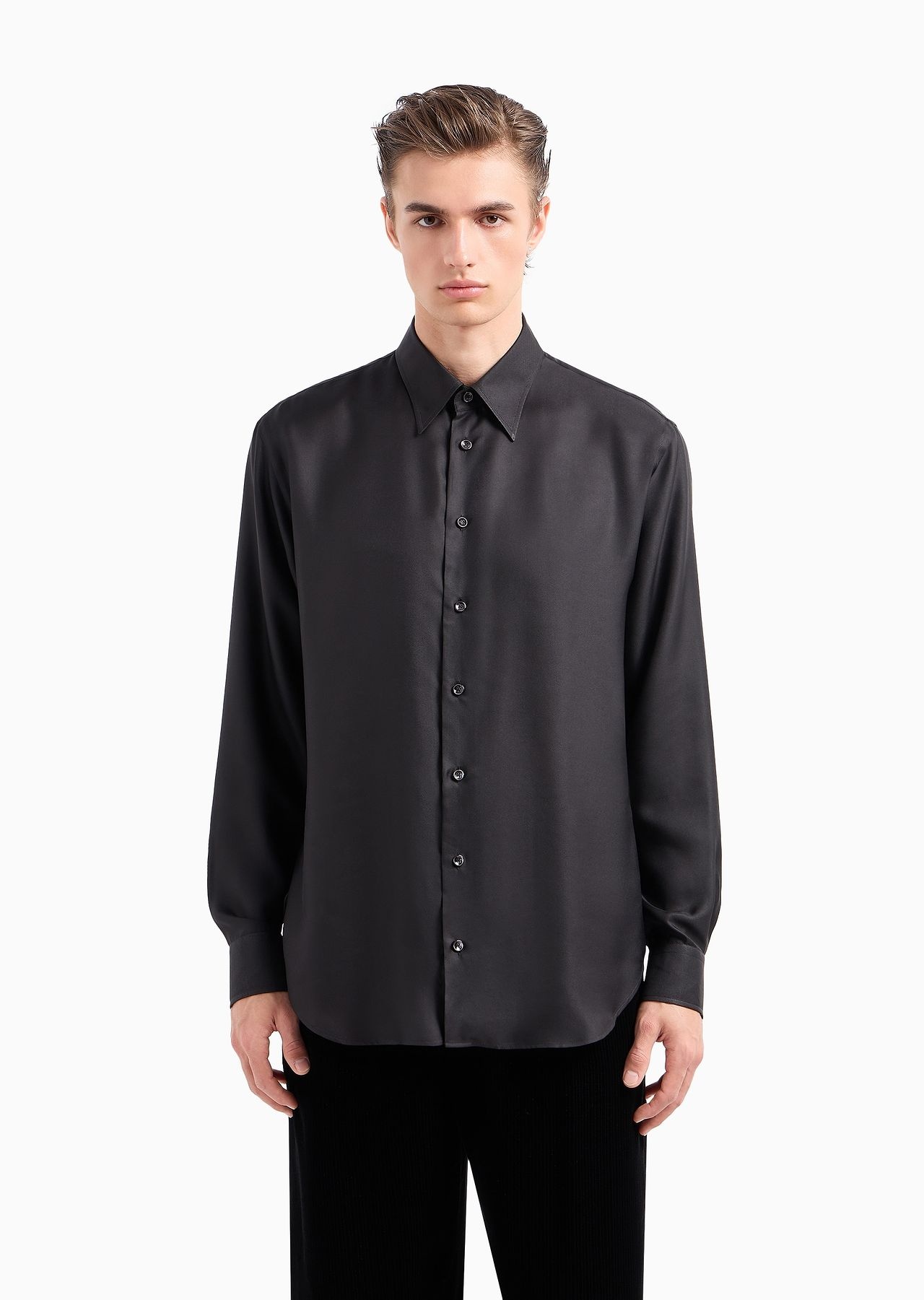 Giorgio's regular-fit silk twill shirt - 2