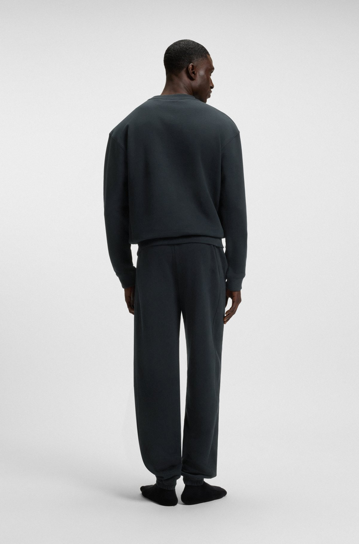 COTTON-TERRY TRACKSUIT BOTTOMS WITH EMBROIDERED LOGO - 4
