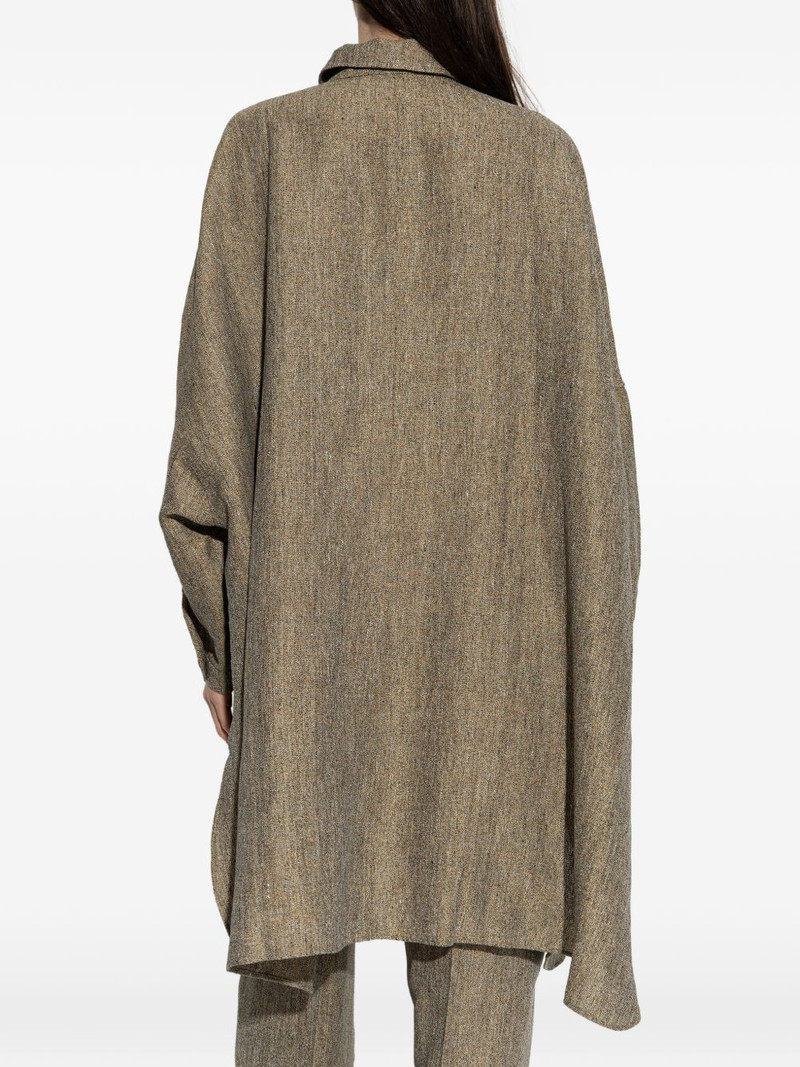 button-fastening linen shirt 4