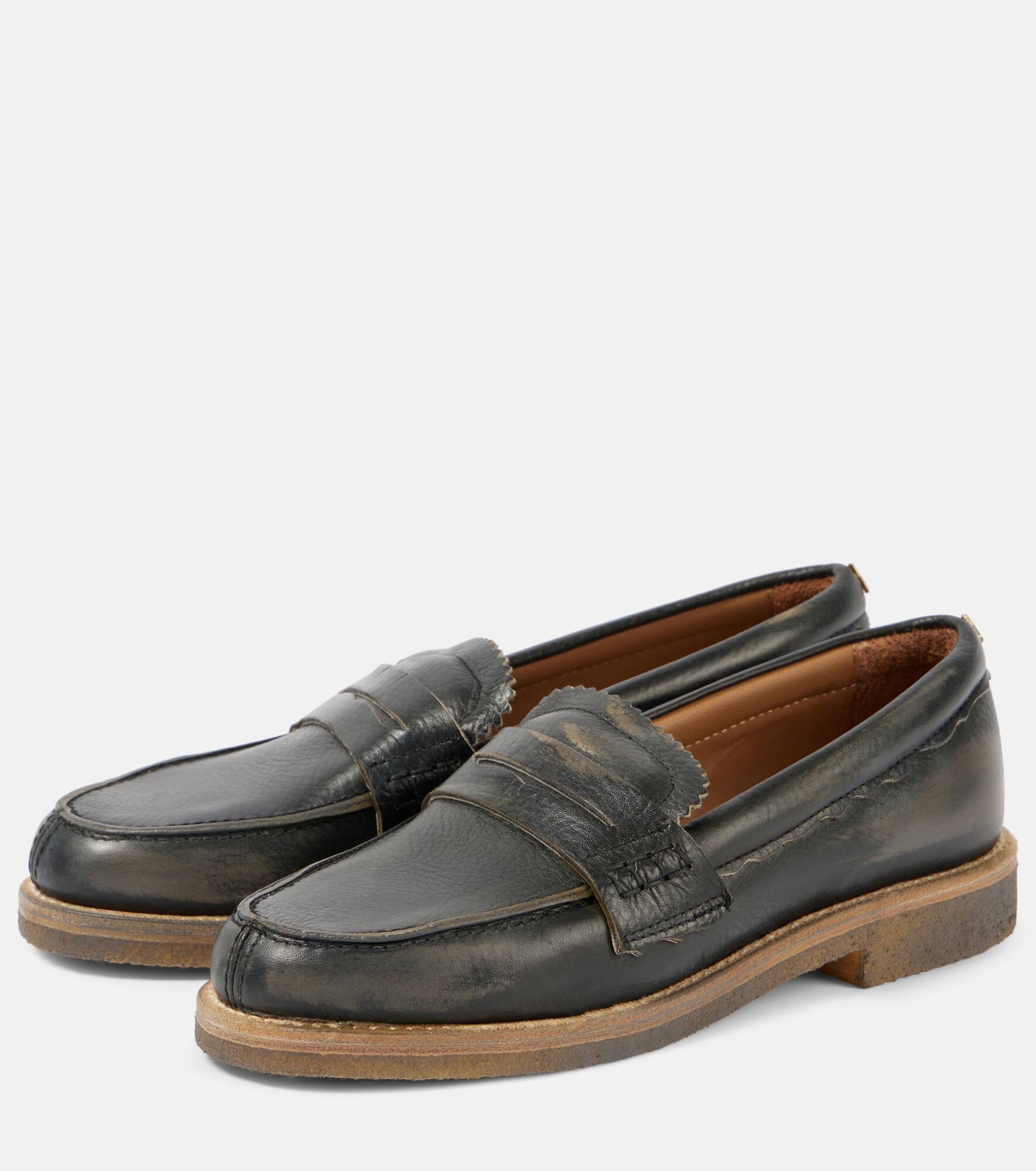 Jerry leather penny loafers - 5