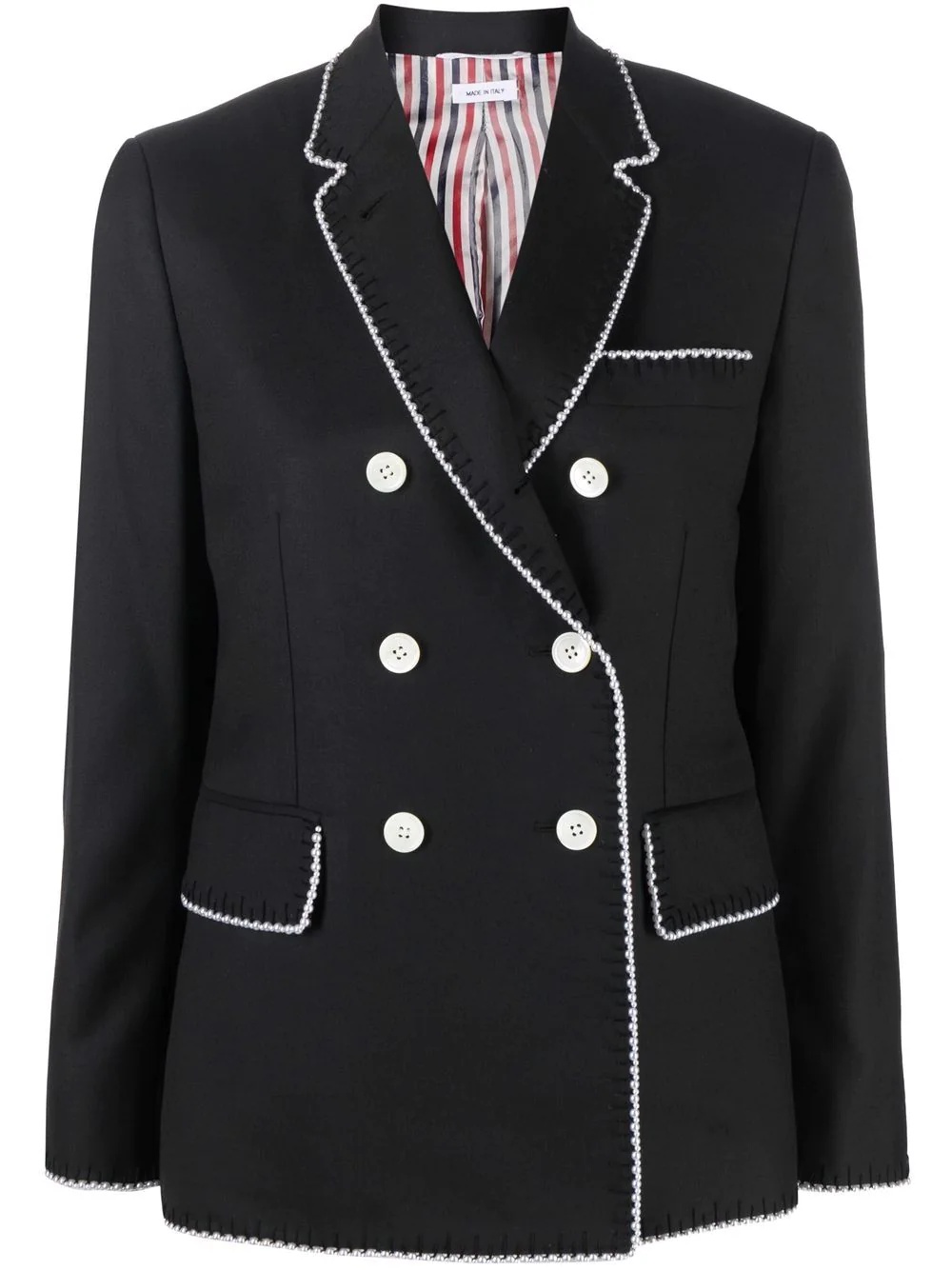 double-breasted wool sport coat - 1