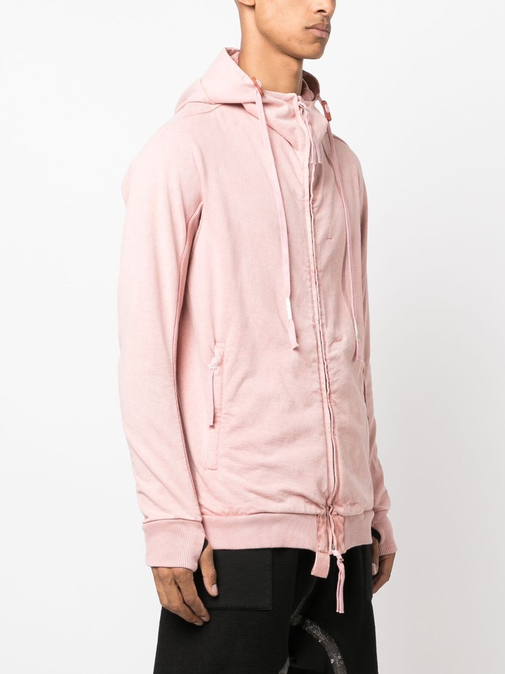 zip-up cotton hooded jacket - 3