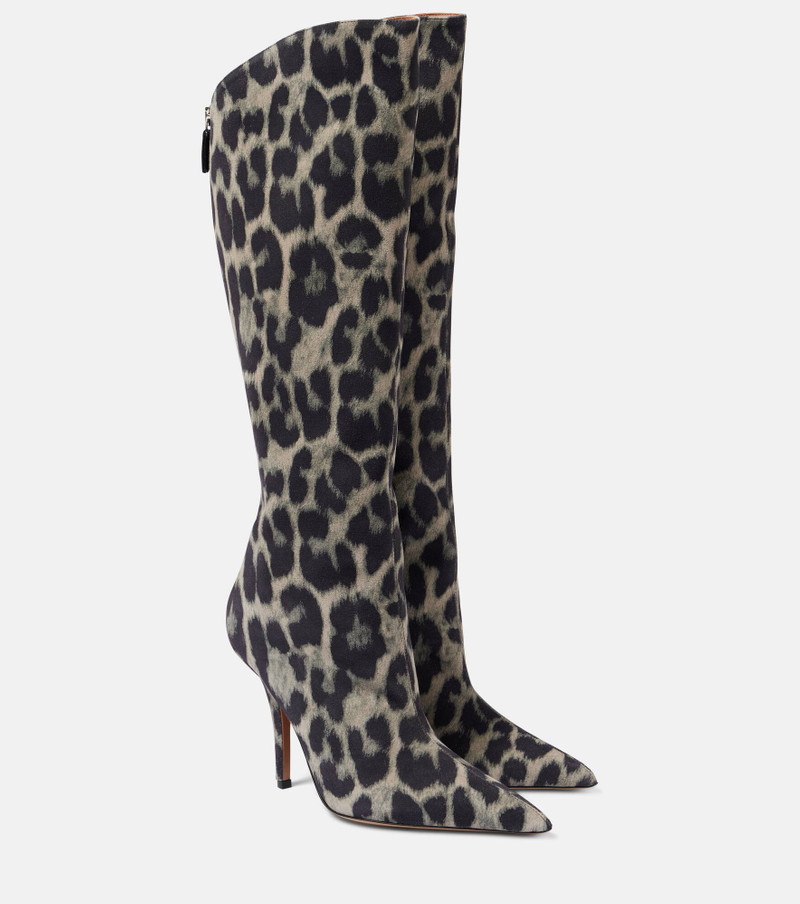 Jessica 105 calf hair knee-high boots - 1