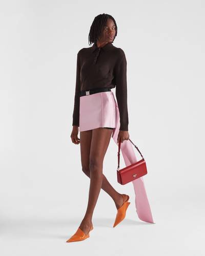 Prada Double satin miniskirt outlook