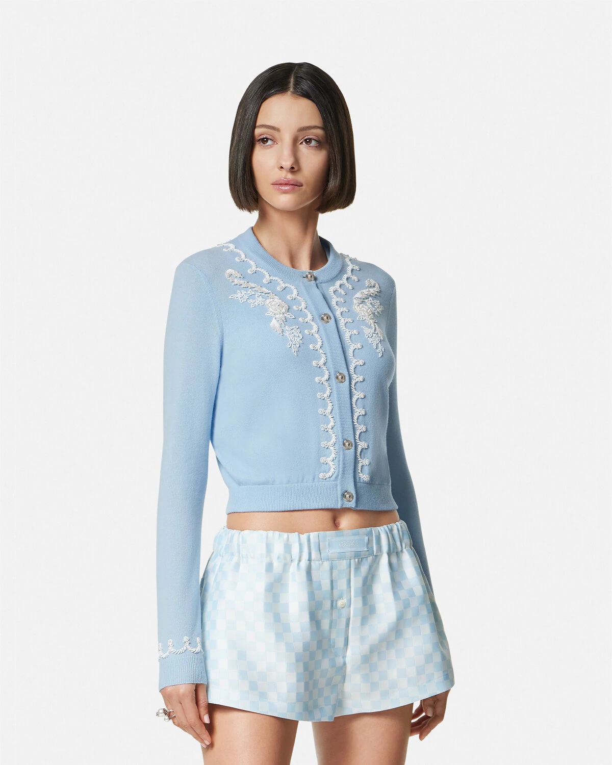 Embroidered Cashmere Knit Cardigan - 4