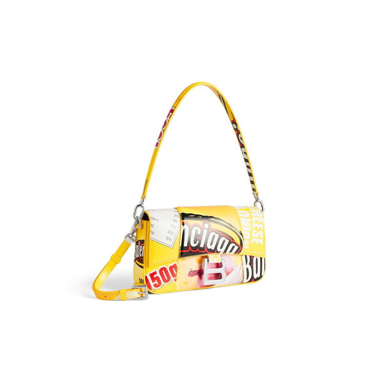 BALENCIAGA Women's Hourglass Sling Bag Small in Yellow outlook