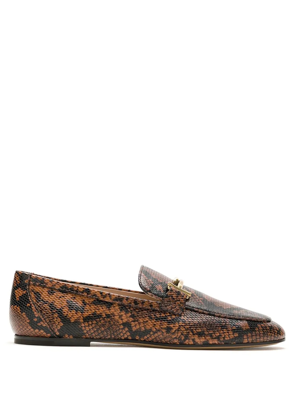 snakeskin effect loafers - 1