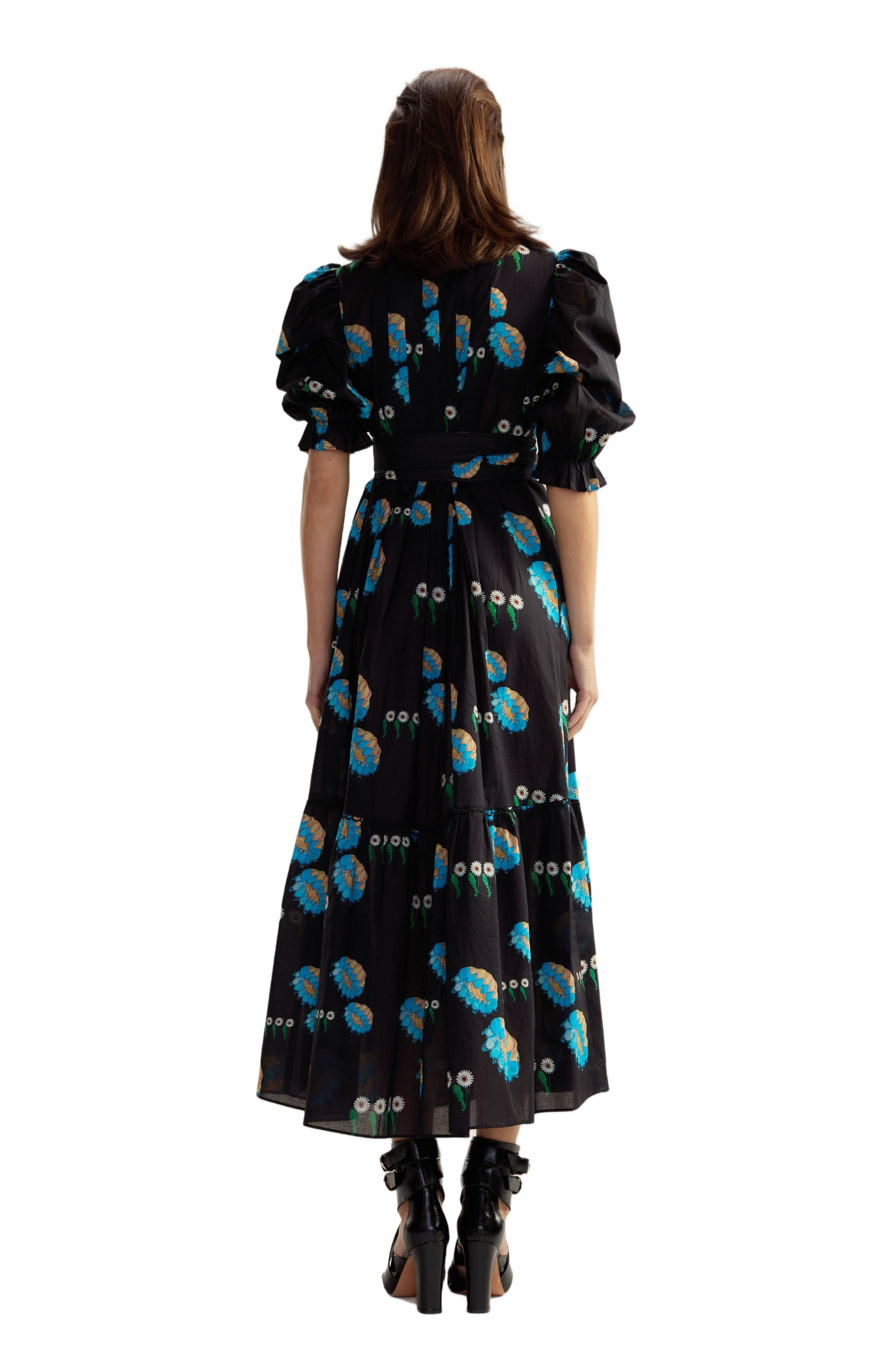 Cynthia Rowley Eve Pintuck Dress in Black Multi at Nordstrom - 3