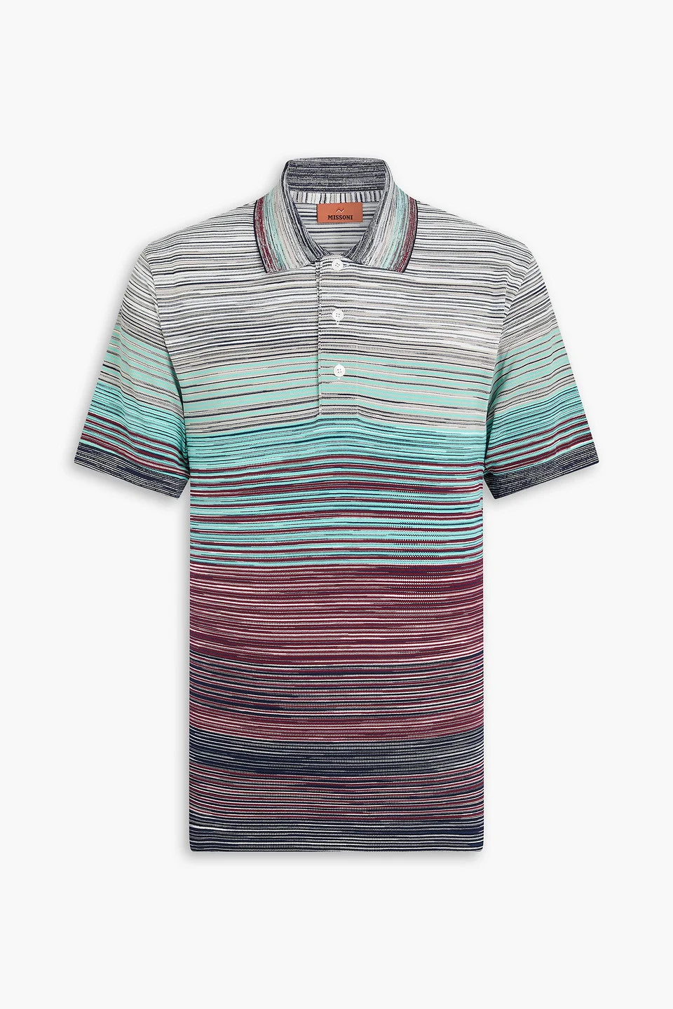 Space-dyed cotton polo shirt - 1