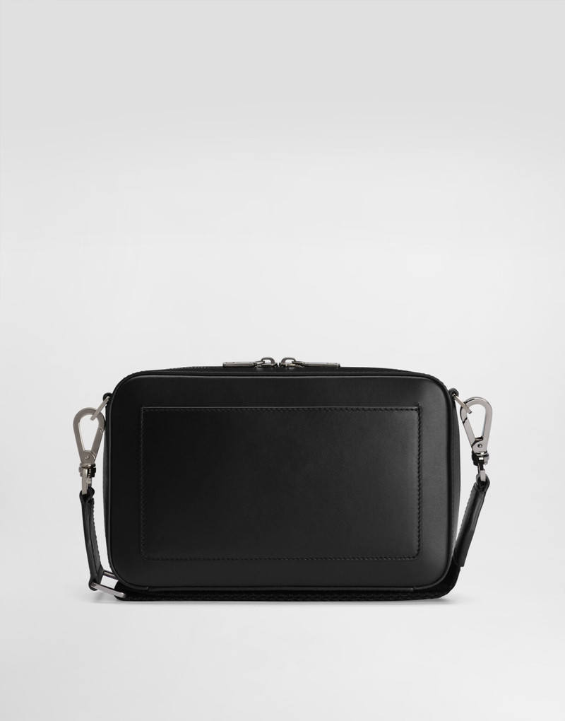 Calfskin crossbody bag with raised logo 4