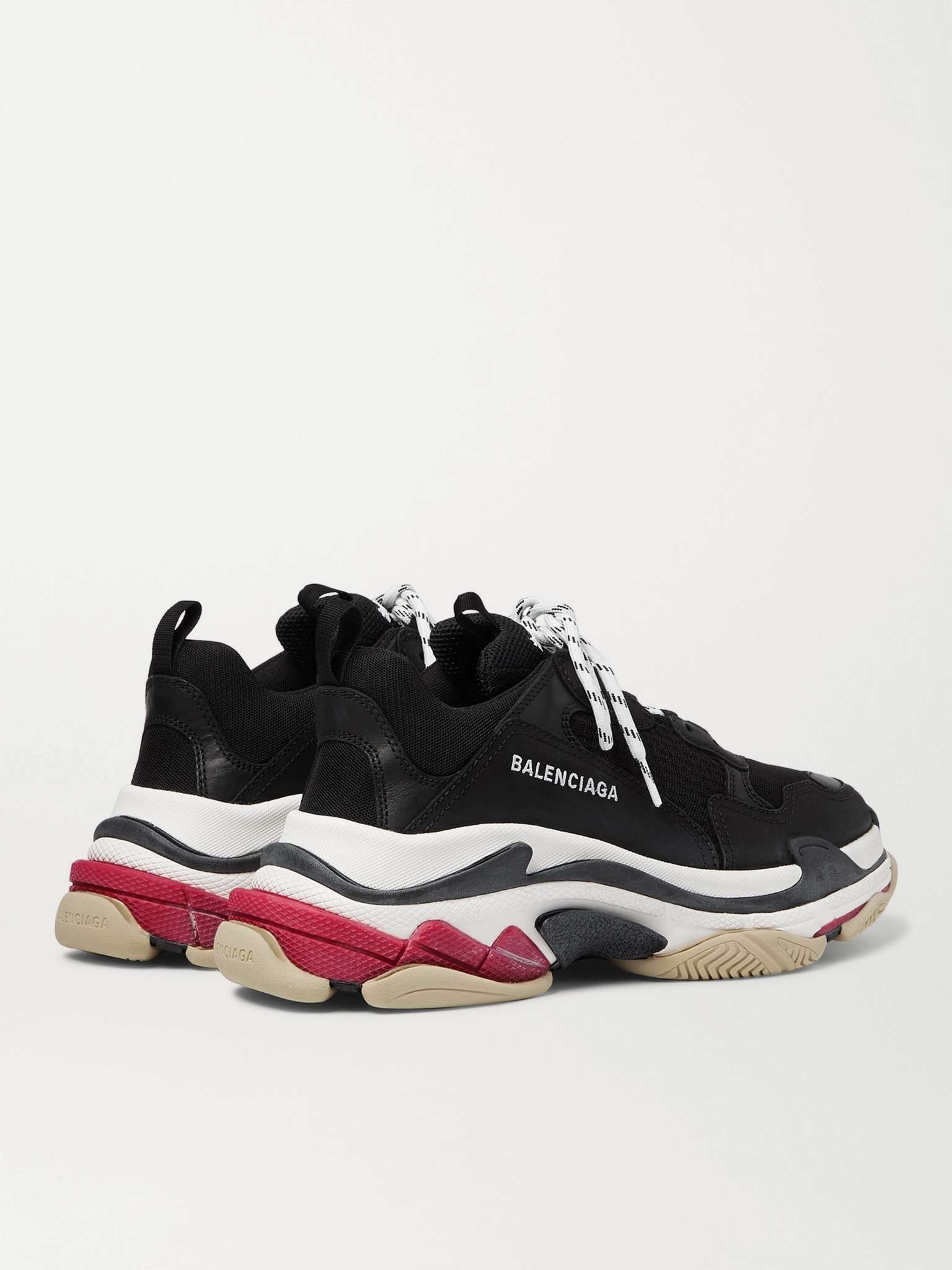 Triple S Mesh, Faux Nubuck and Faux Leather Sneakers - 5