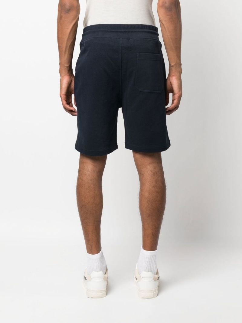 logo-patch cotton track shorts - 4