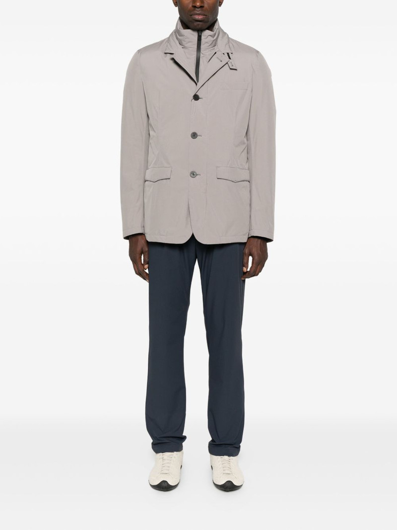 Herno high-neck buttoned jacket outlook