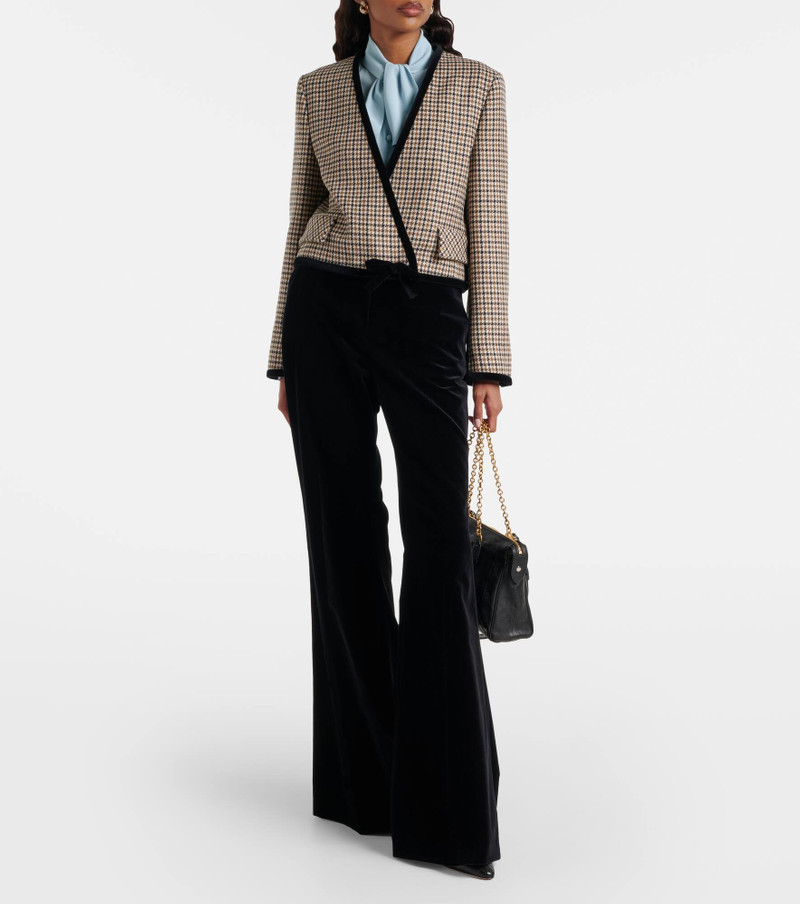 Valentino Cotton velvet wide-leg pants outlook