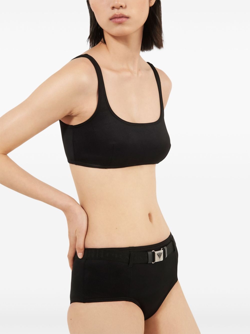 triangle-logo belted bikini bottoms - 4