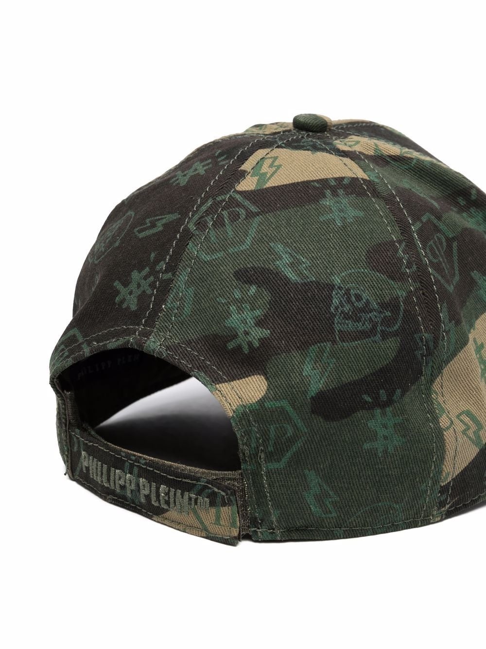 monogram-print camouflage cap - 2