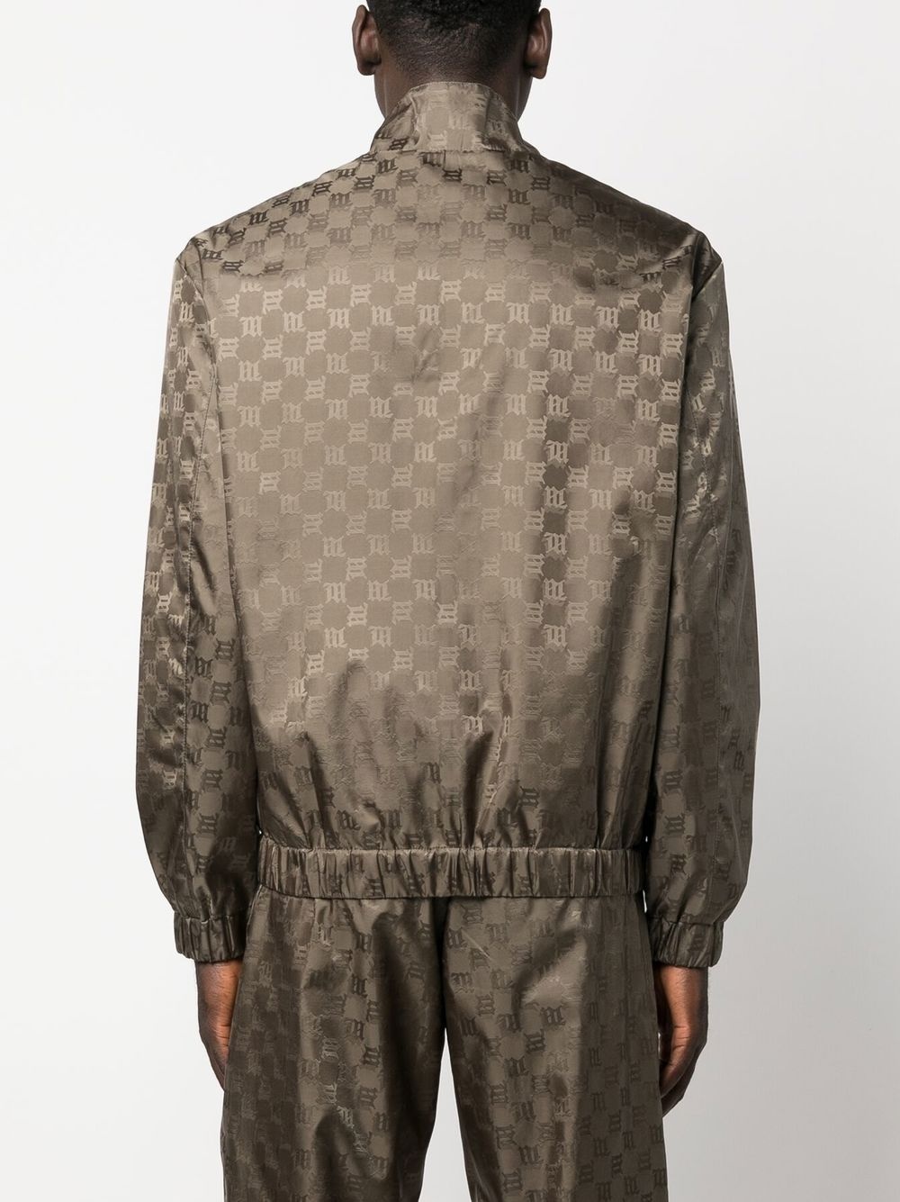 monogram-print zip-up jacket - 7