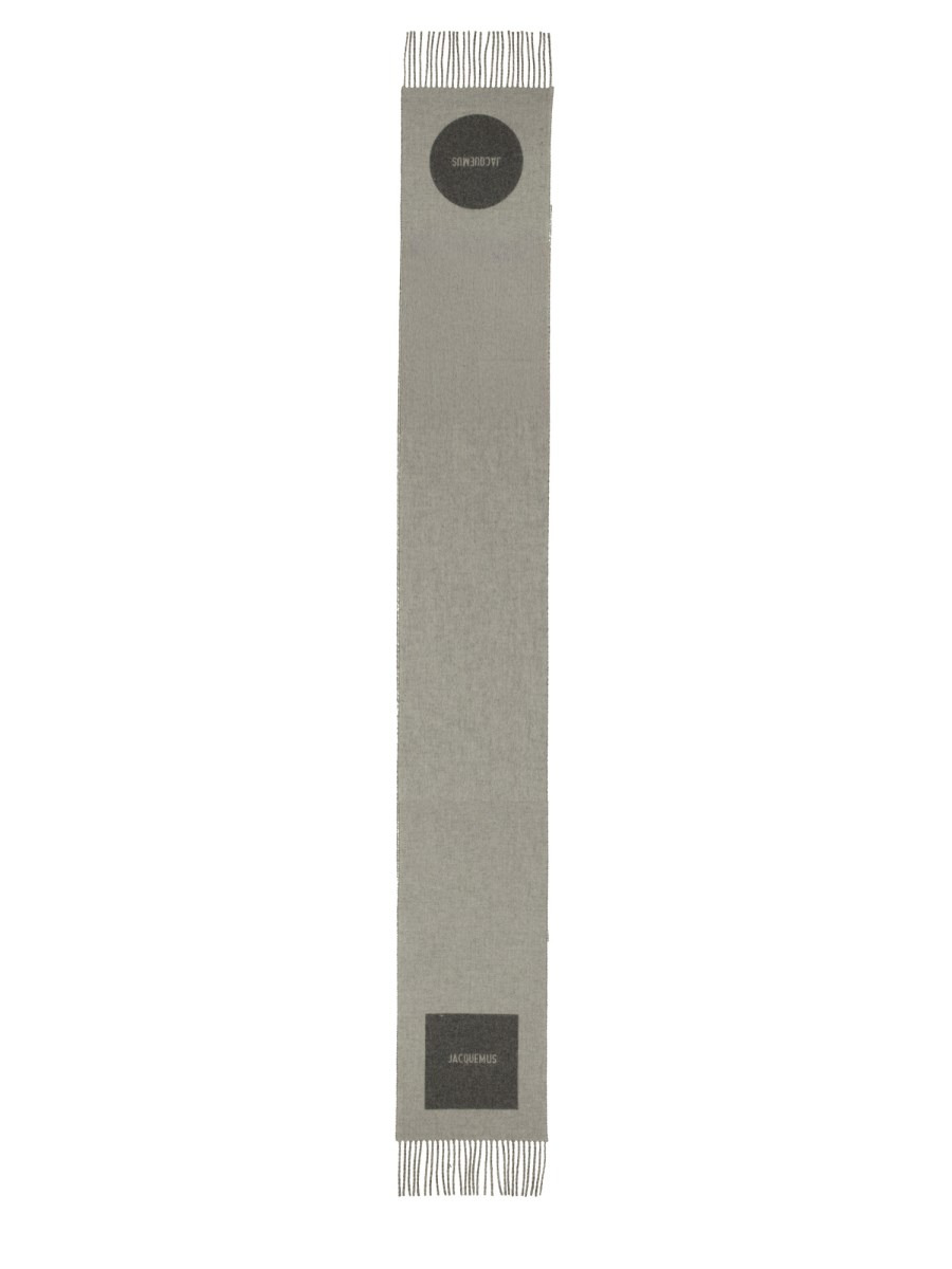 THE "ROND CARRÉ" WOOL SCARF WITH LOGO - 1