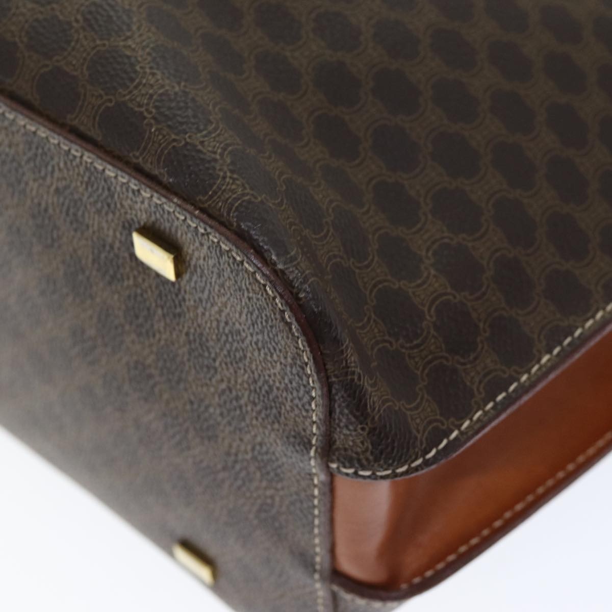 CELINE Macadam Canvas Hand Bag Pvc Brown - 16