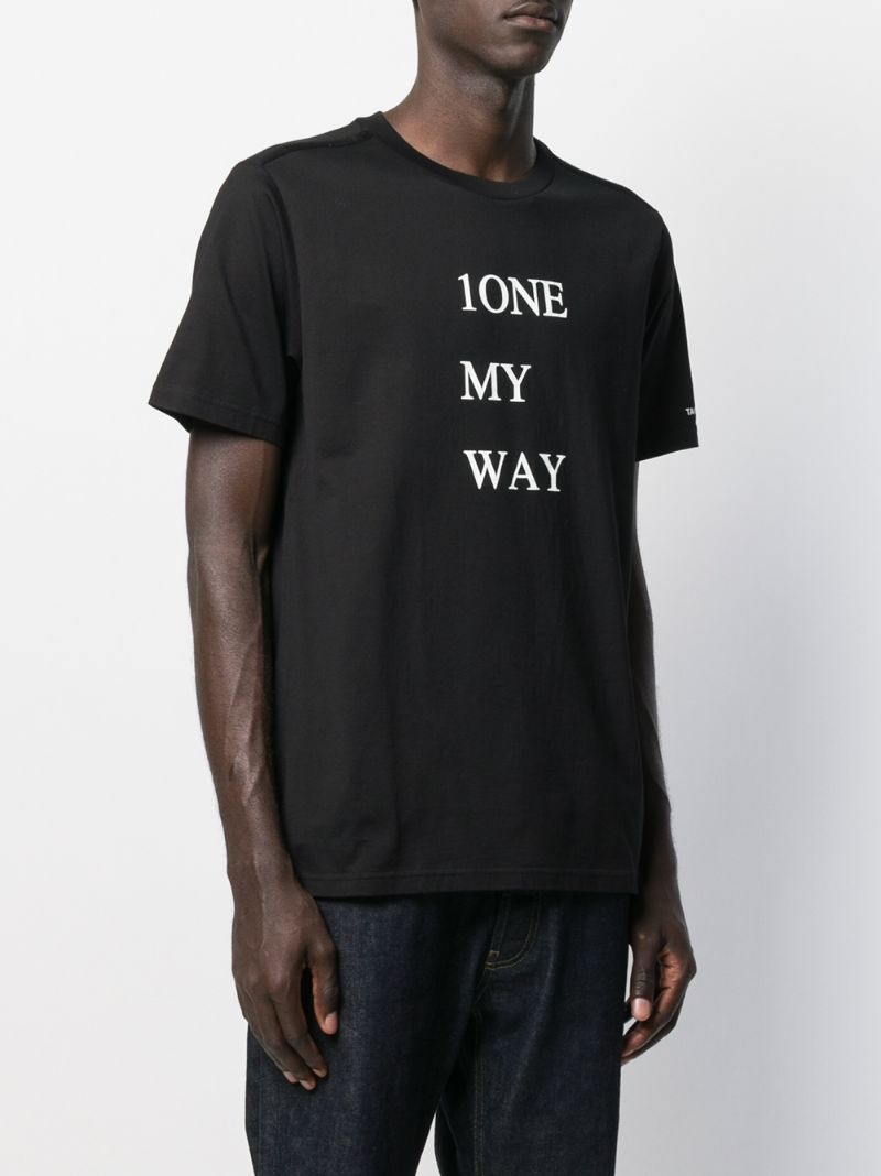 slogan print T-shirt - 3