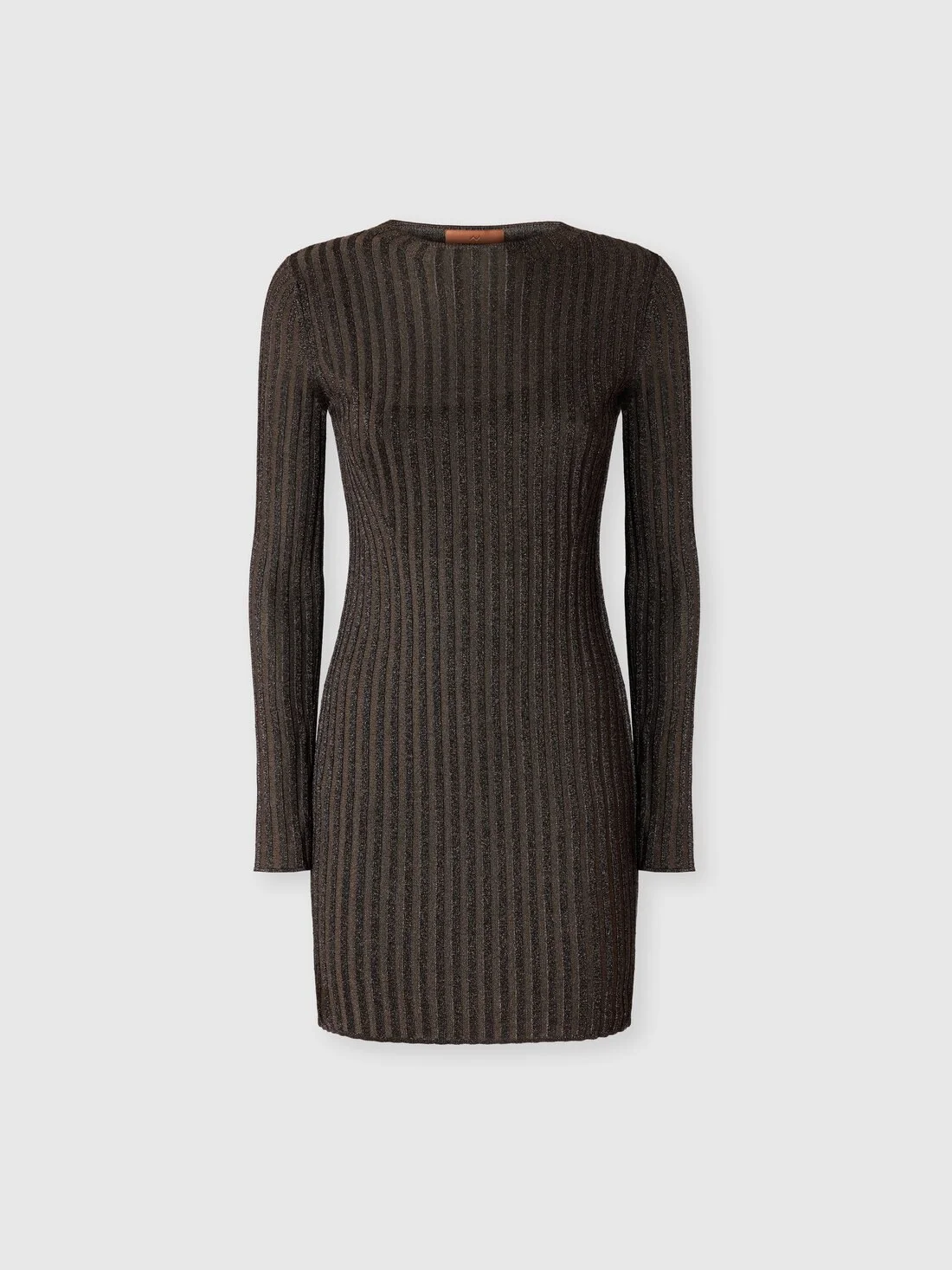 Ribbed viscose lamé mini dress - 1