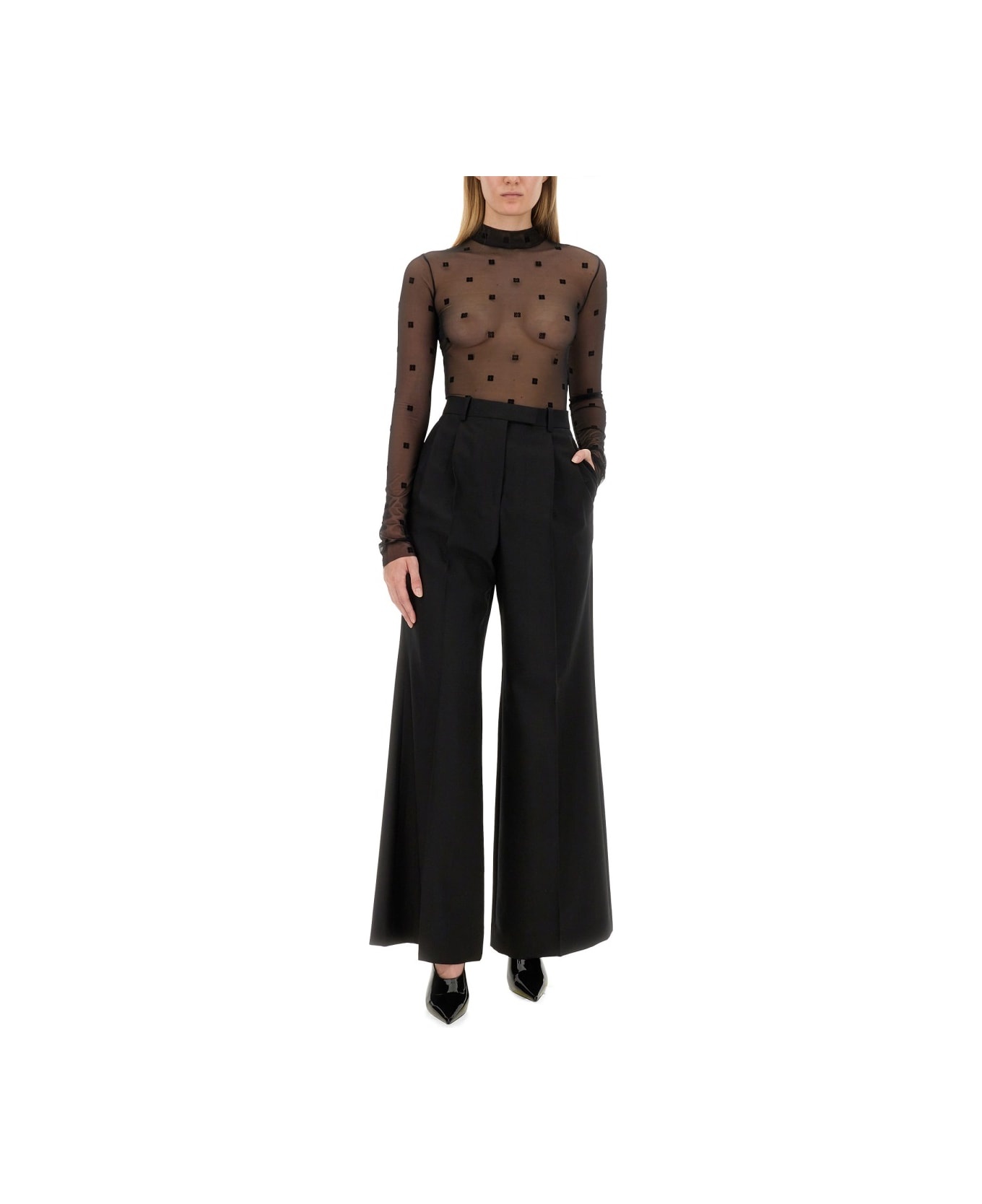パンツ GIVENCHY FW24 PANTSUIT (BW514E15KP 001) Two pleats tailored pants in wool | Givenchy DE | Givenchy