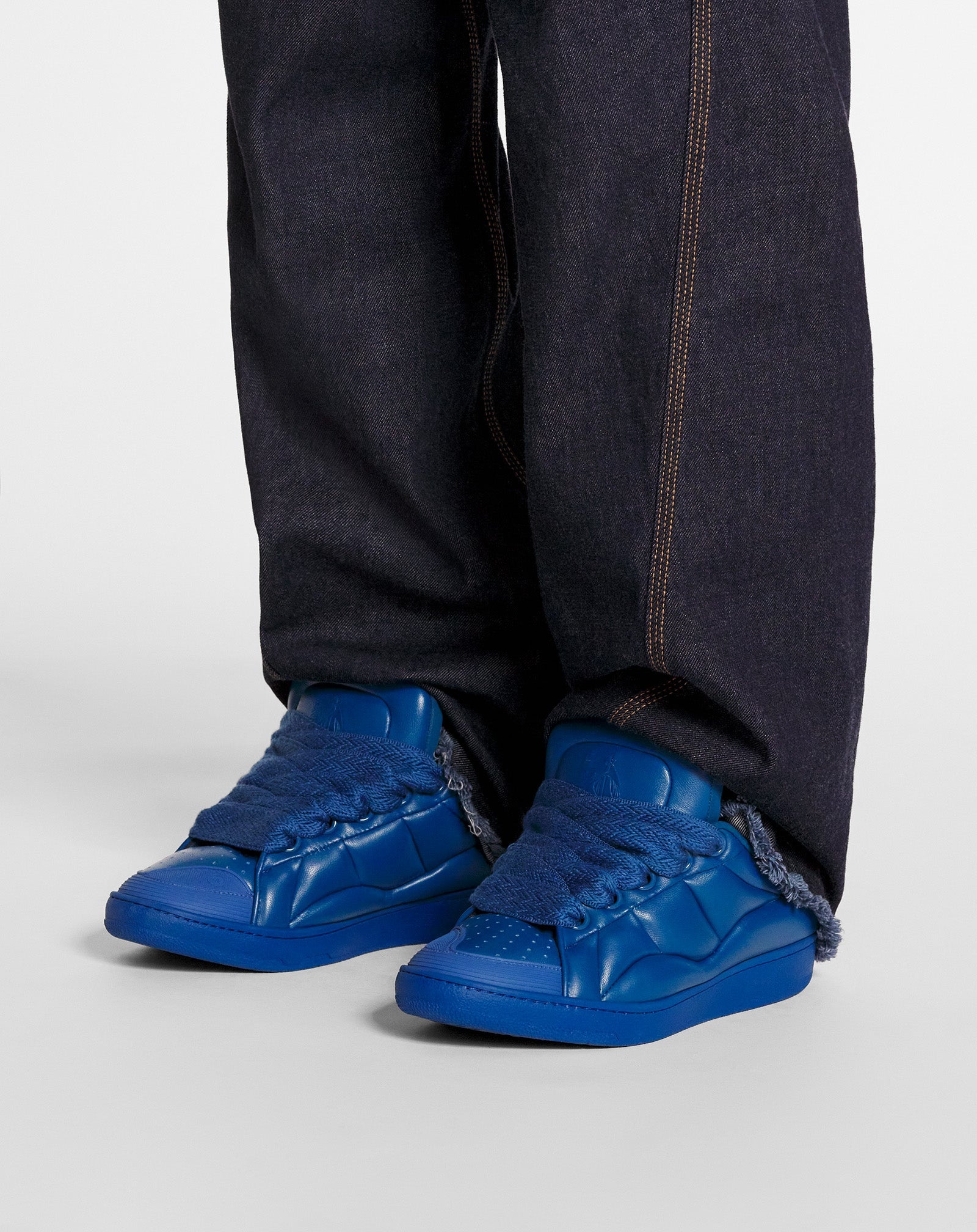 LEATHER CURB XL SNEAKERS - 2