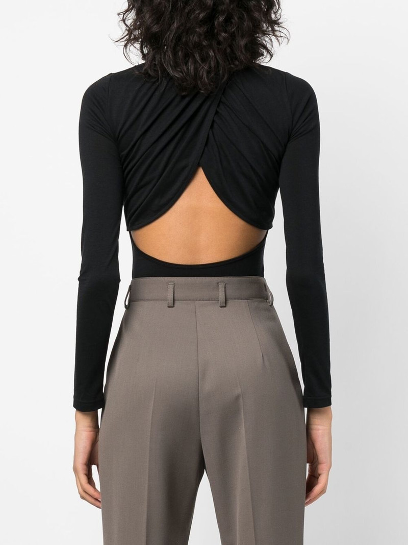 draped-design long-sleeve bodysuit 4