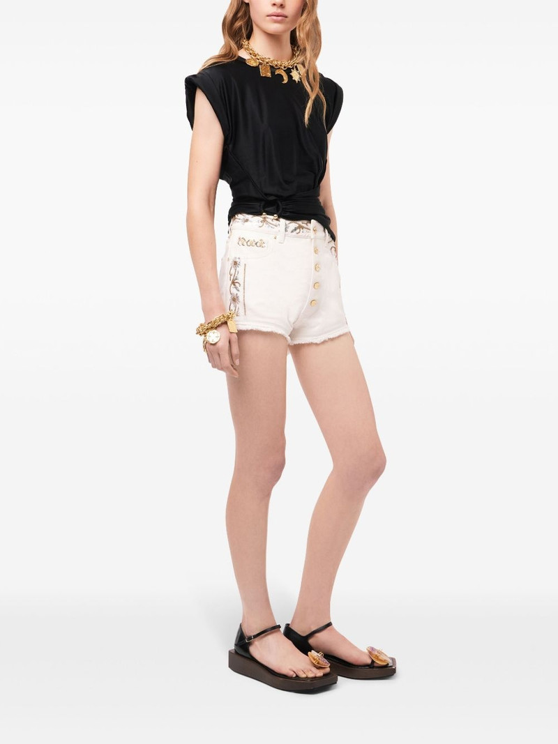 asymmetric gathered-detail blouse 3