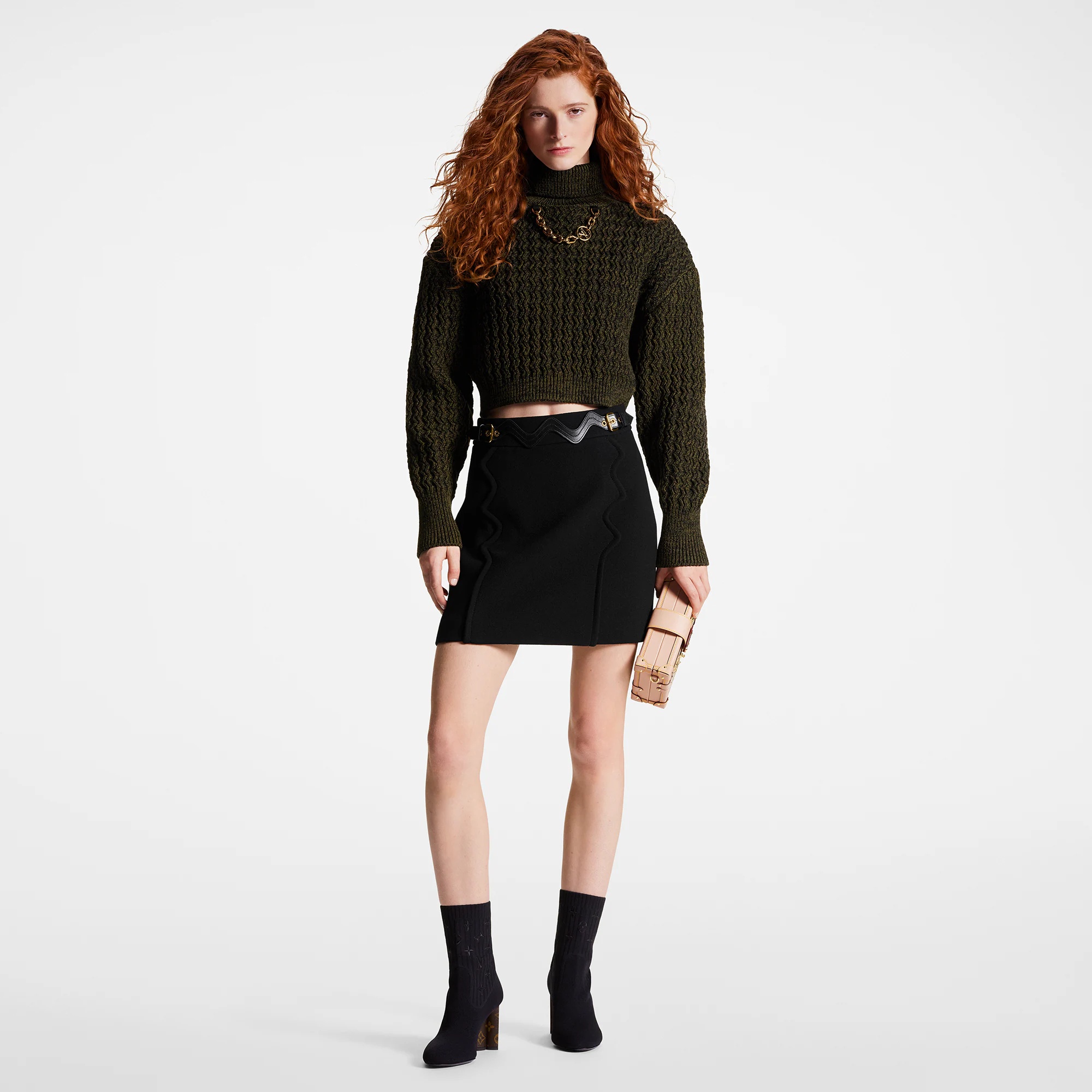 Scallop Detail A-Line Mini Skirt - 4